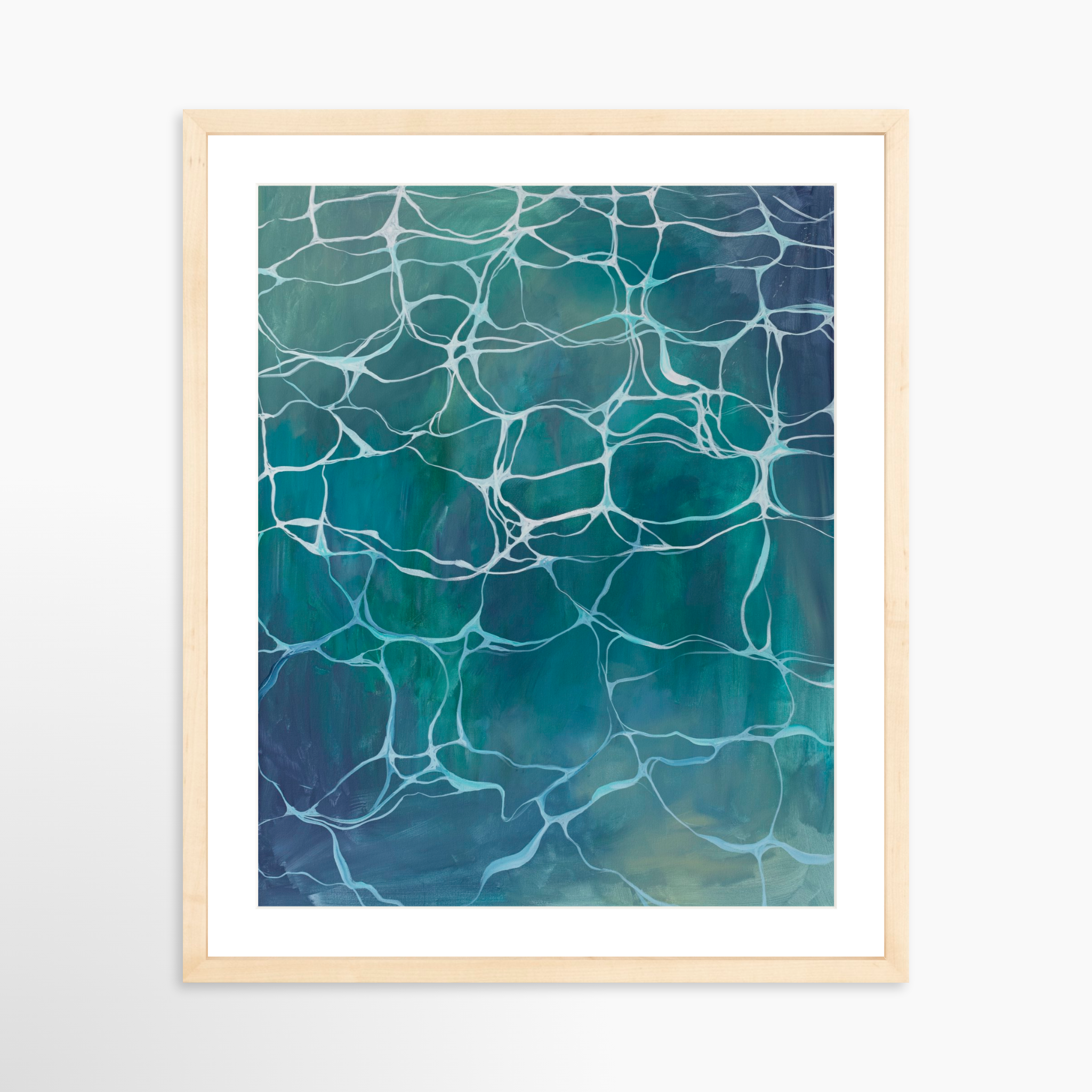 16x20 / Natural Frame + White Mat
