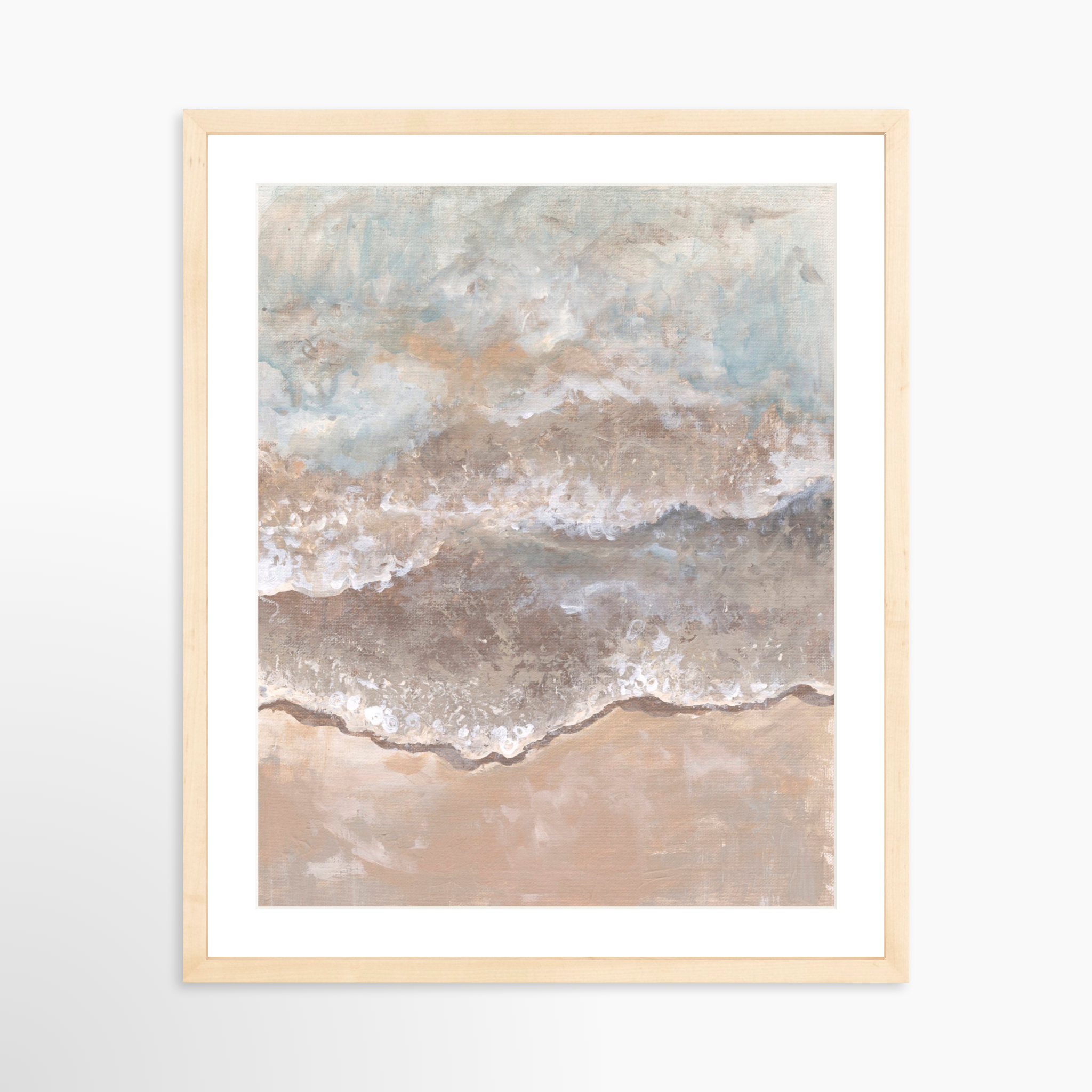 16x20 / Natural Frame + White Mat