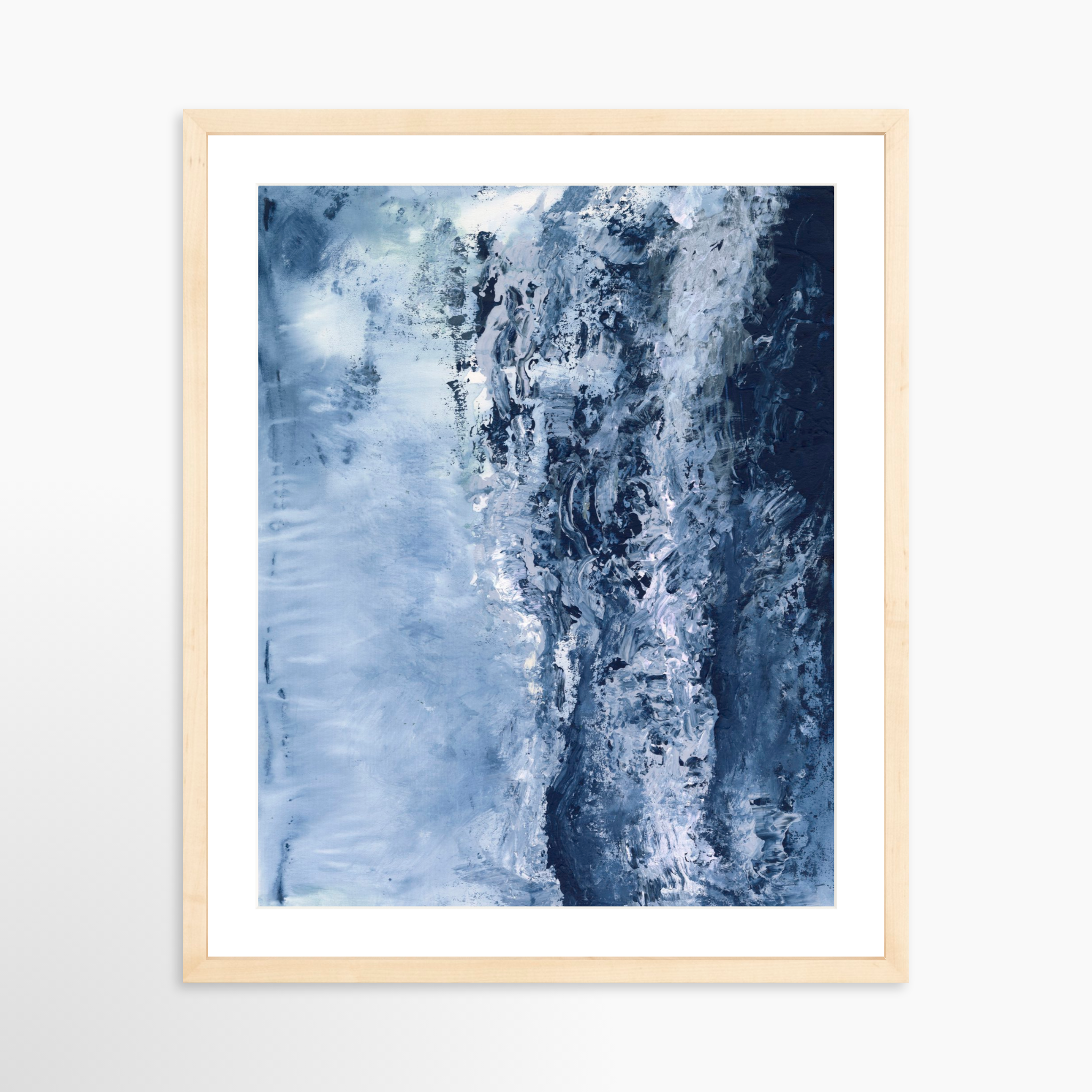 16x20 / Natural Frame + White Mat