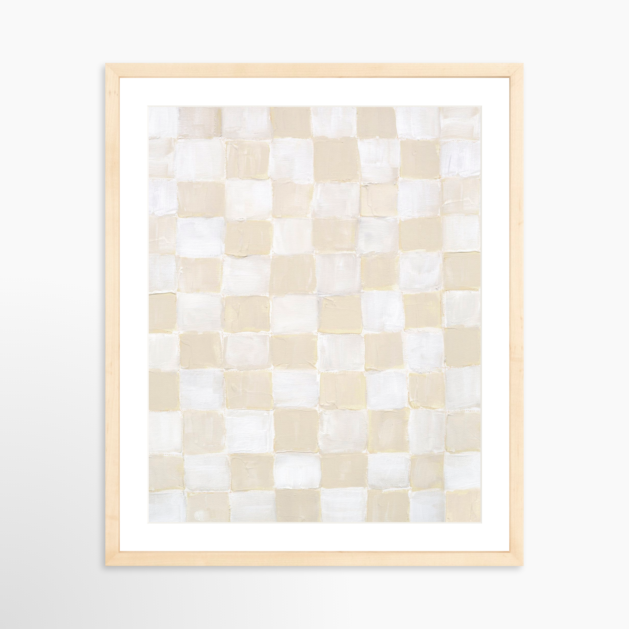 16x20 / Natural Frame + White Mat
