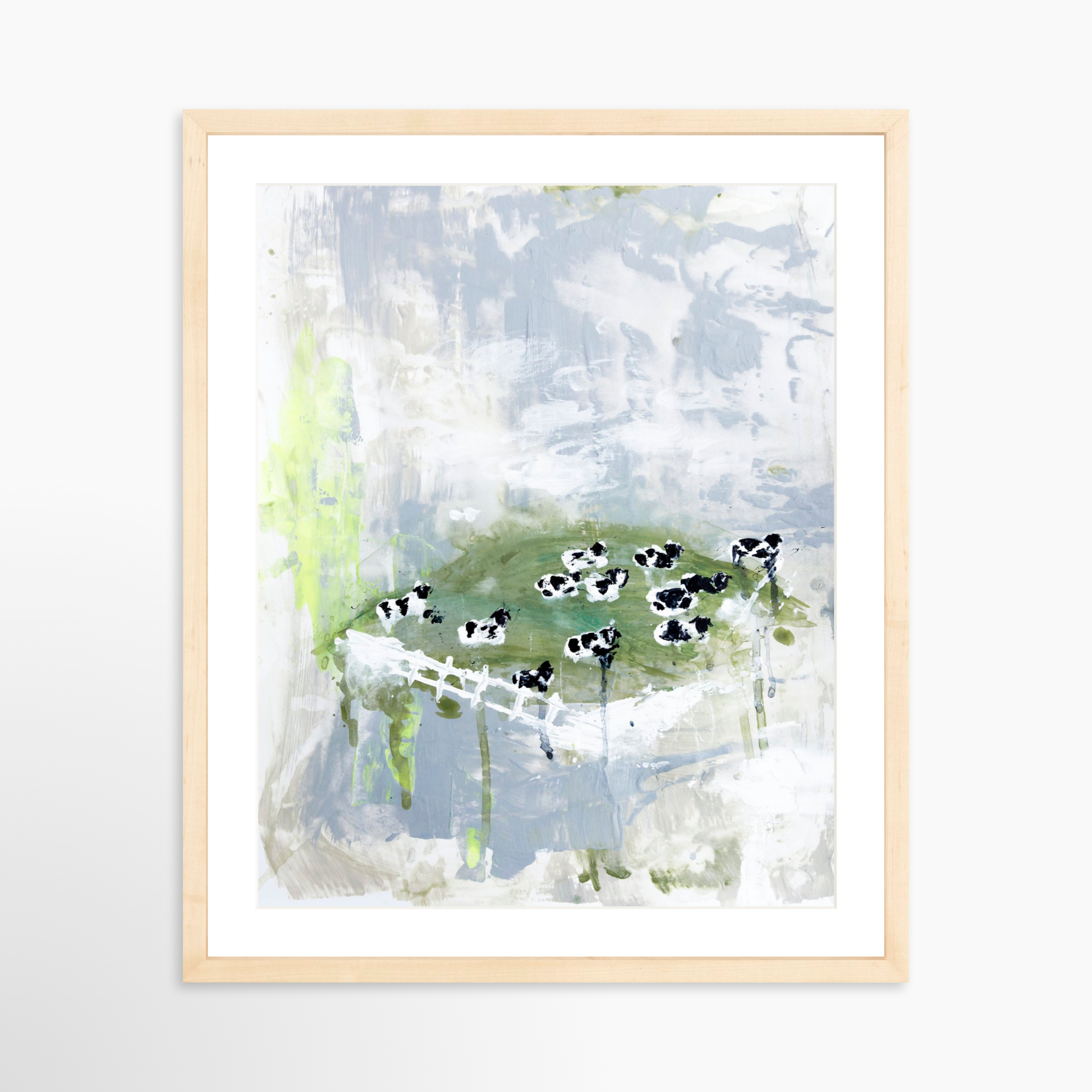 16x20 / Natural Frame + White Mat