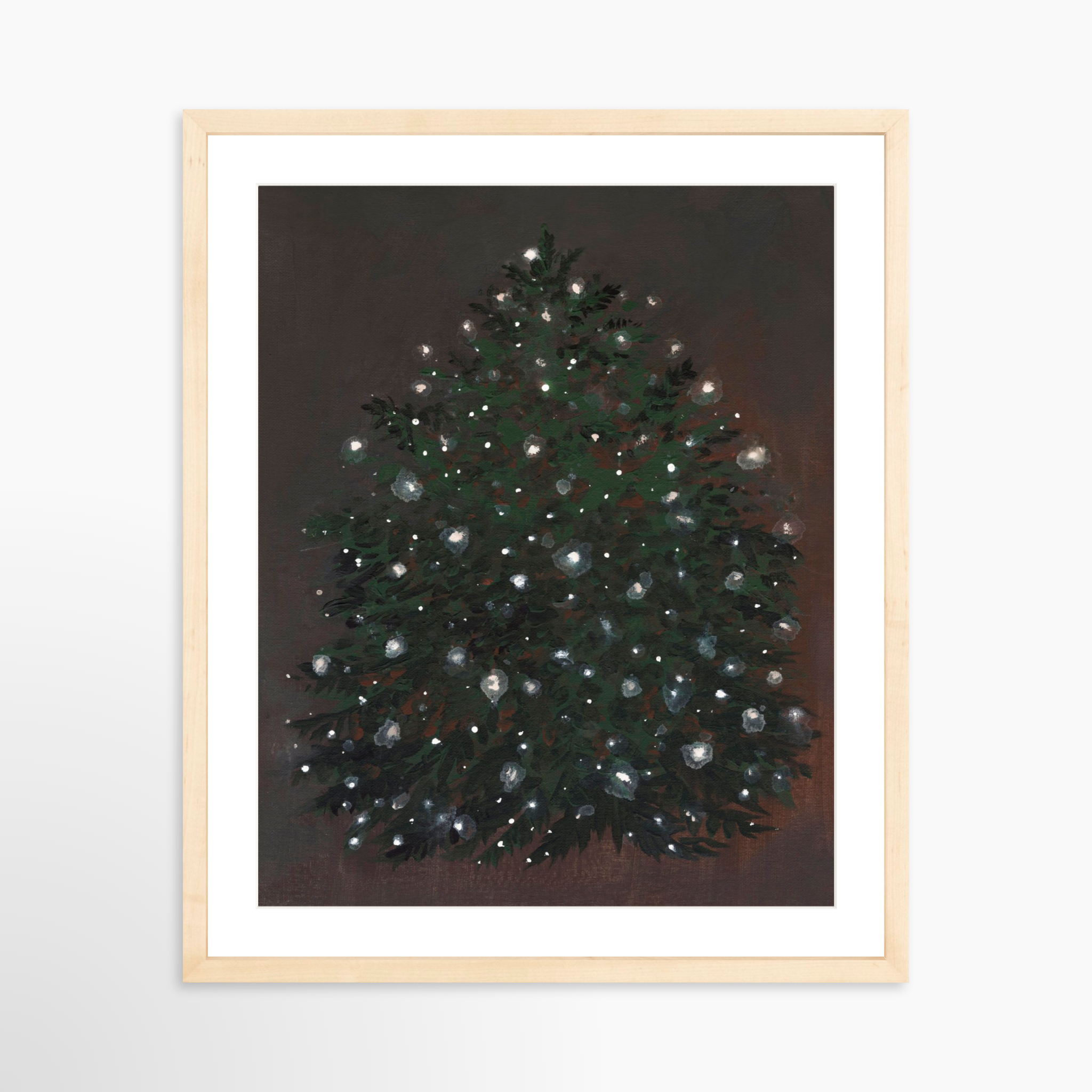 16x20 / Natural Frame + White Mat