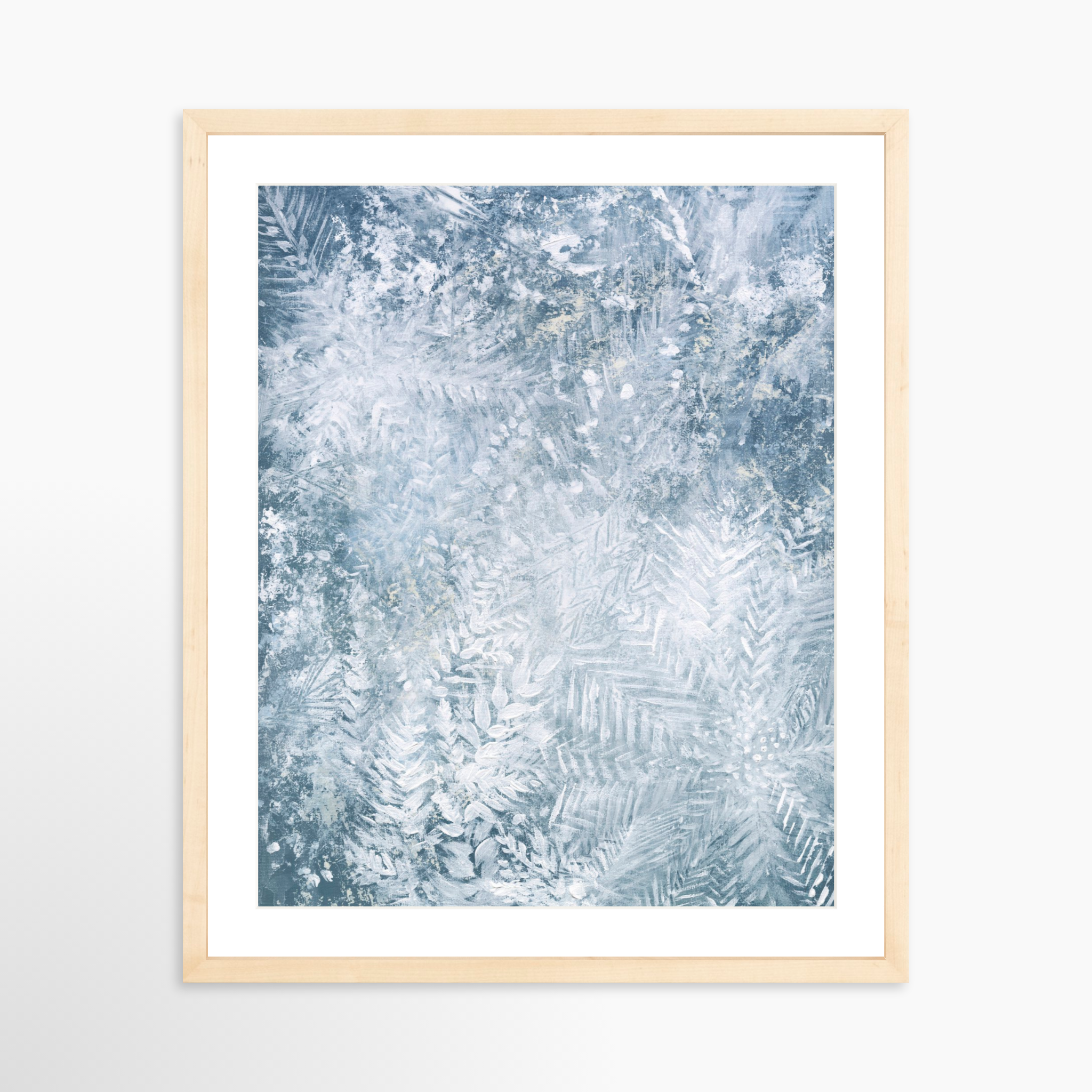 16x20 / Natural Frame + White Mat