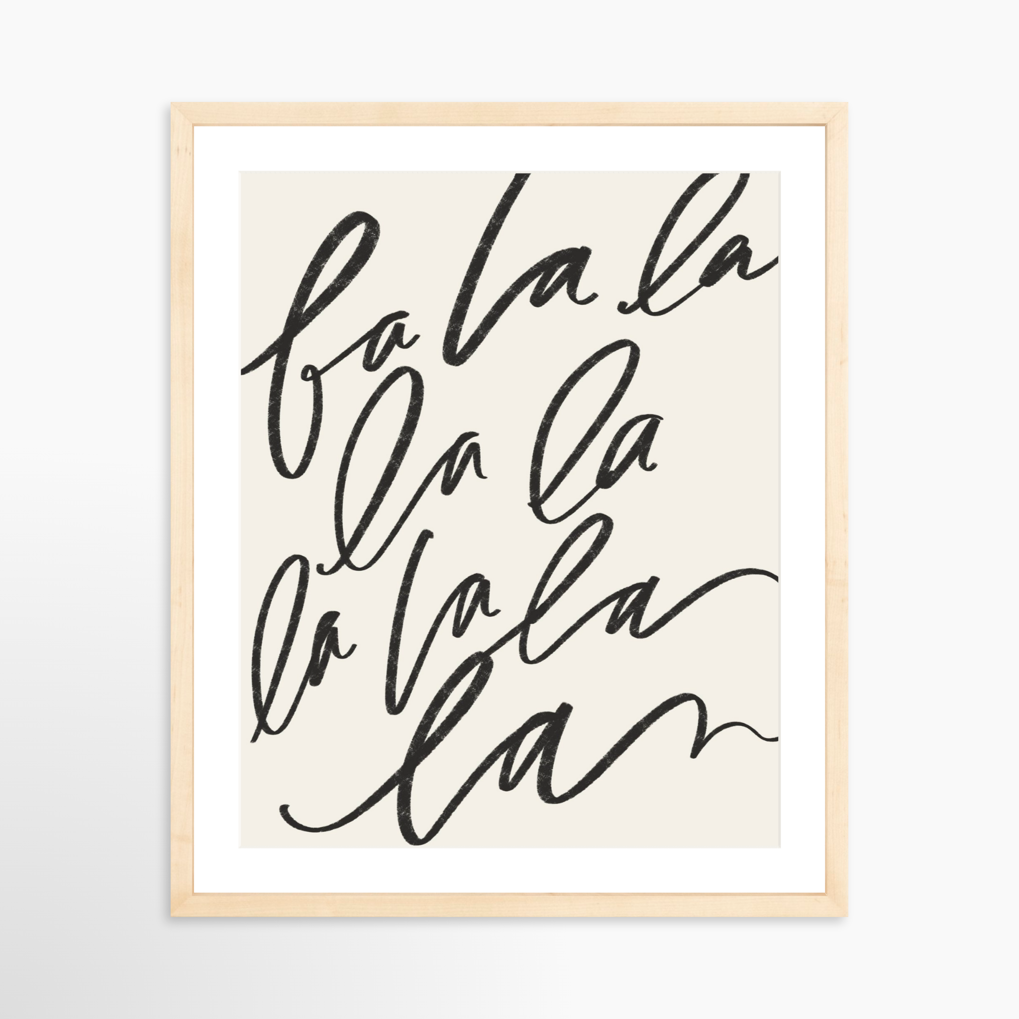 16x20 / Natural Frame + White Mat