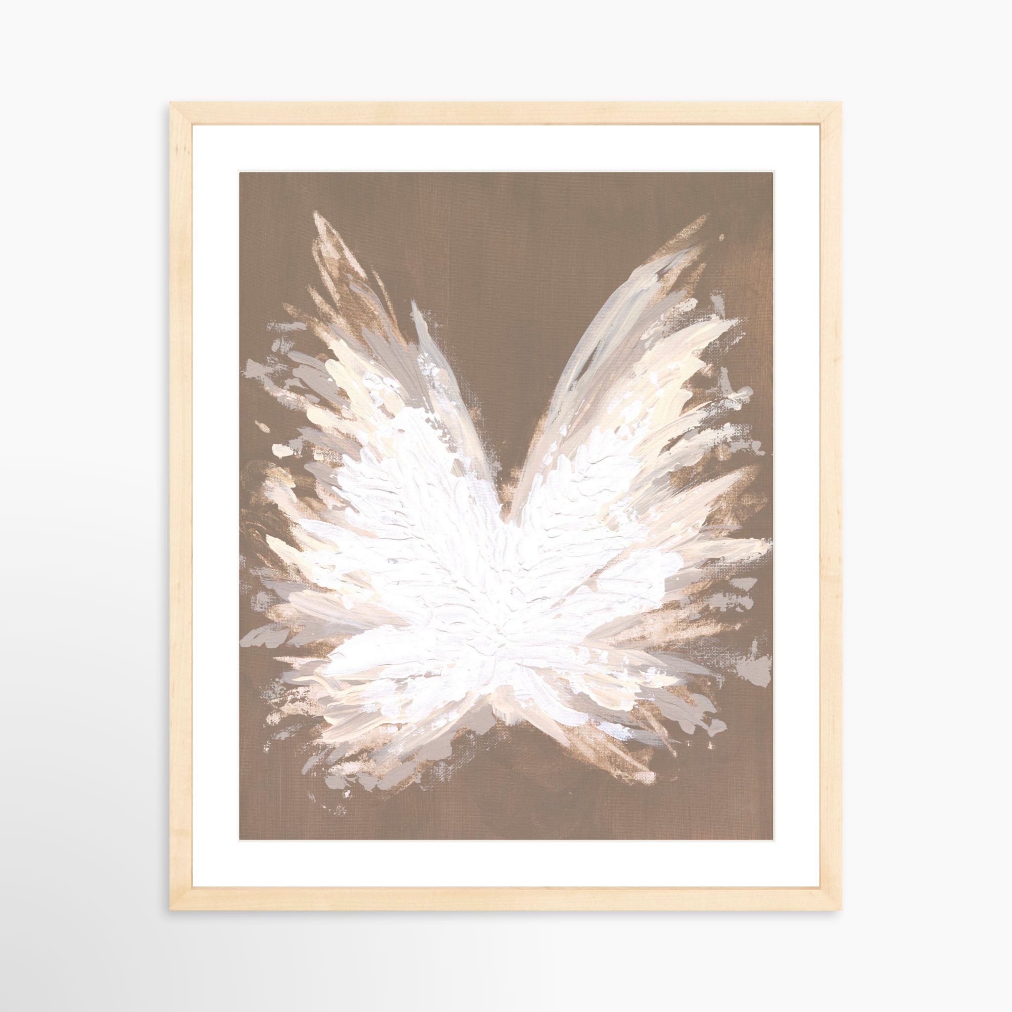 16x20 / Natural Frame + White Mat