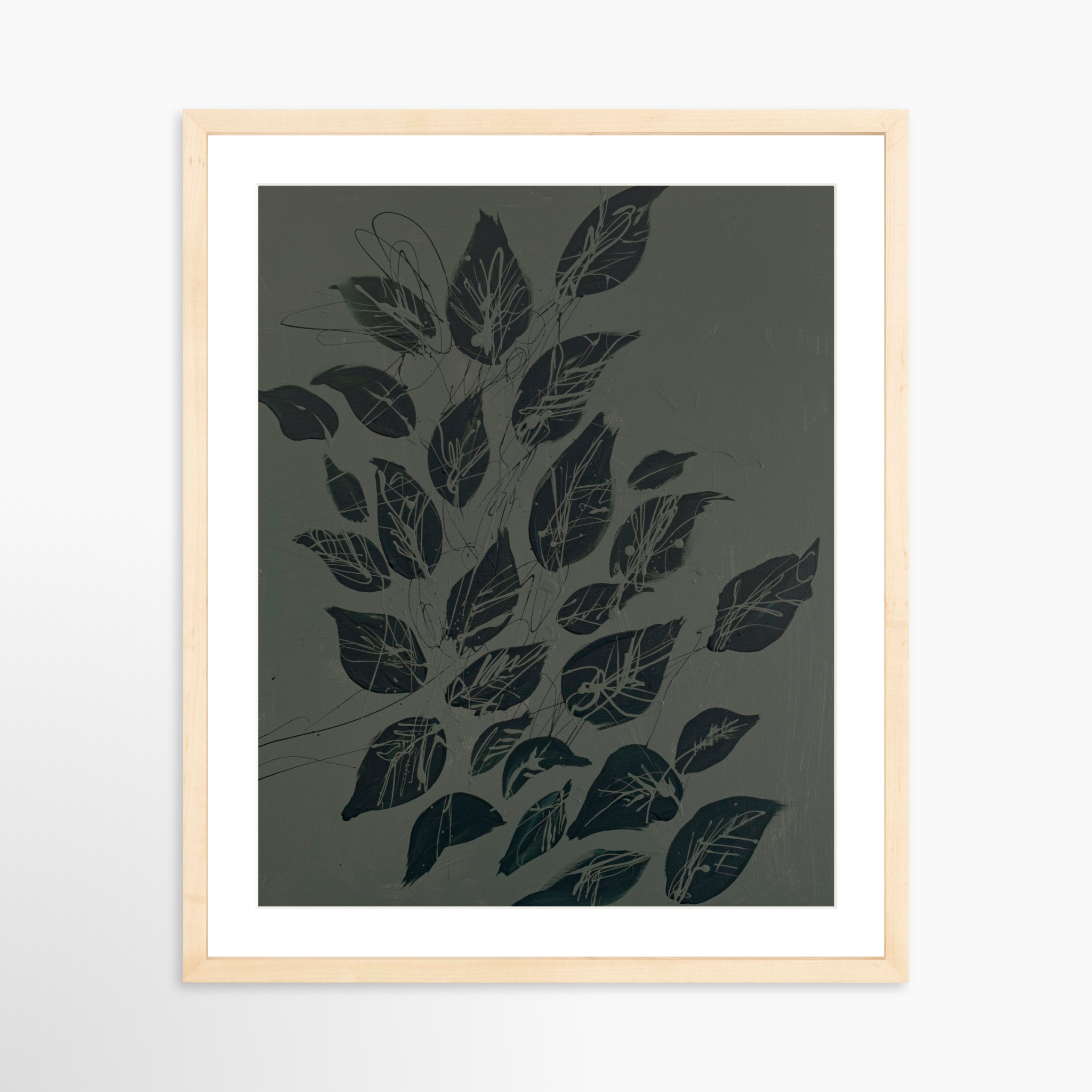 16x20 / Natural Frame + White Mat