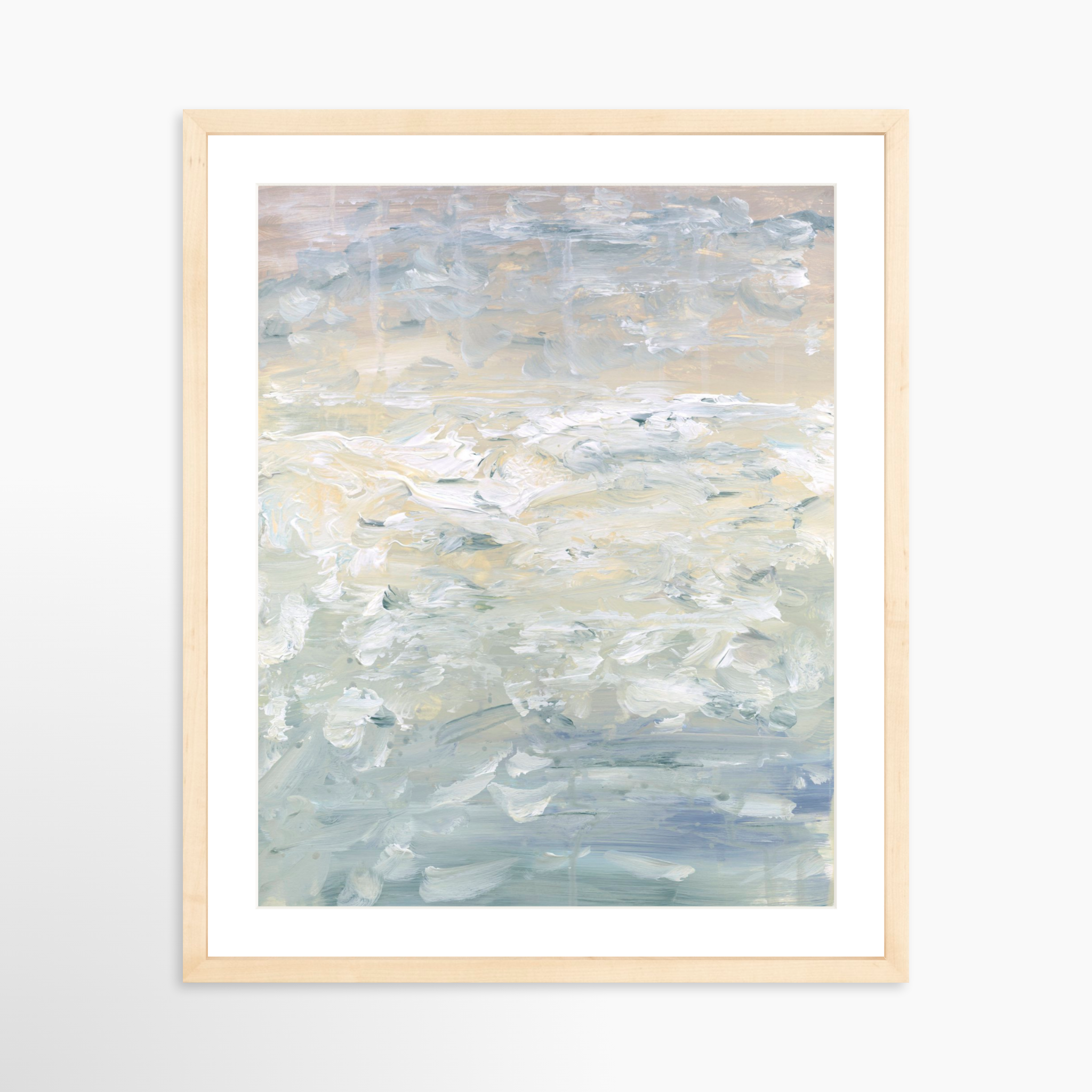 16x20 / Natural Frame + White Mat