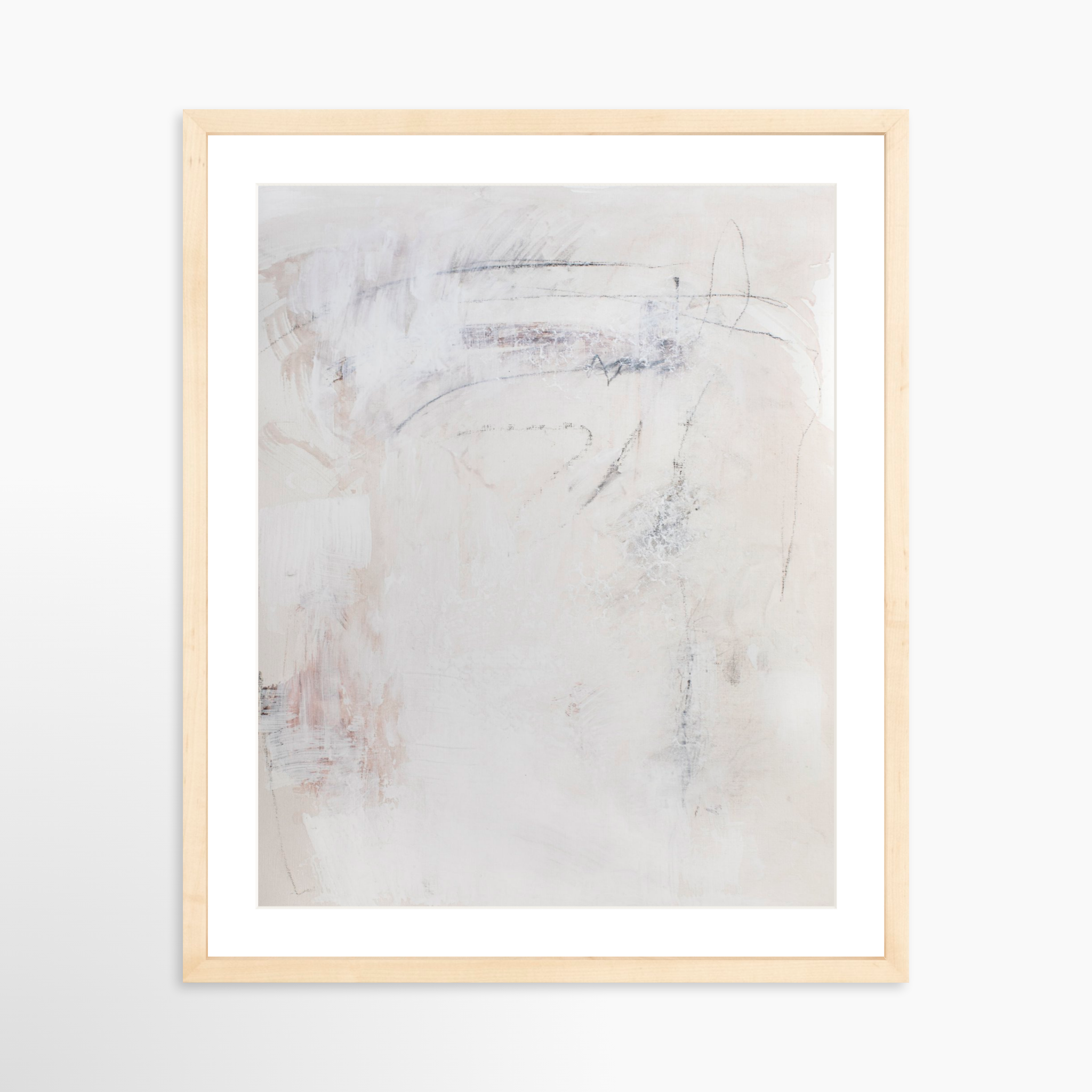 16x20 / Natural Frame + White Mat