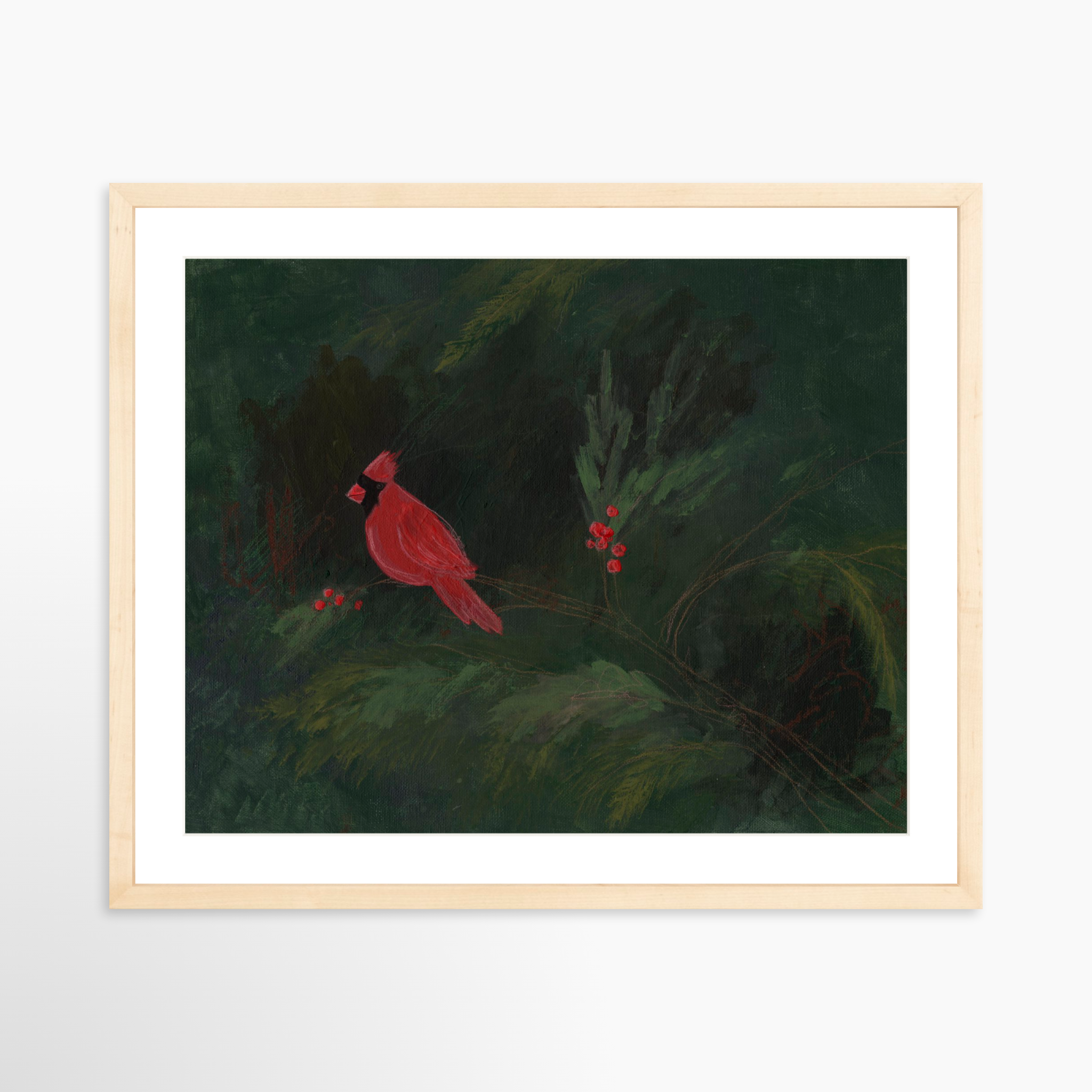 20x16 / Natural Frame + White Mat