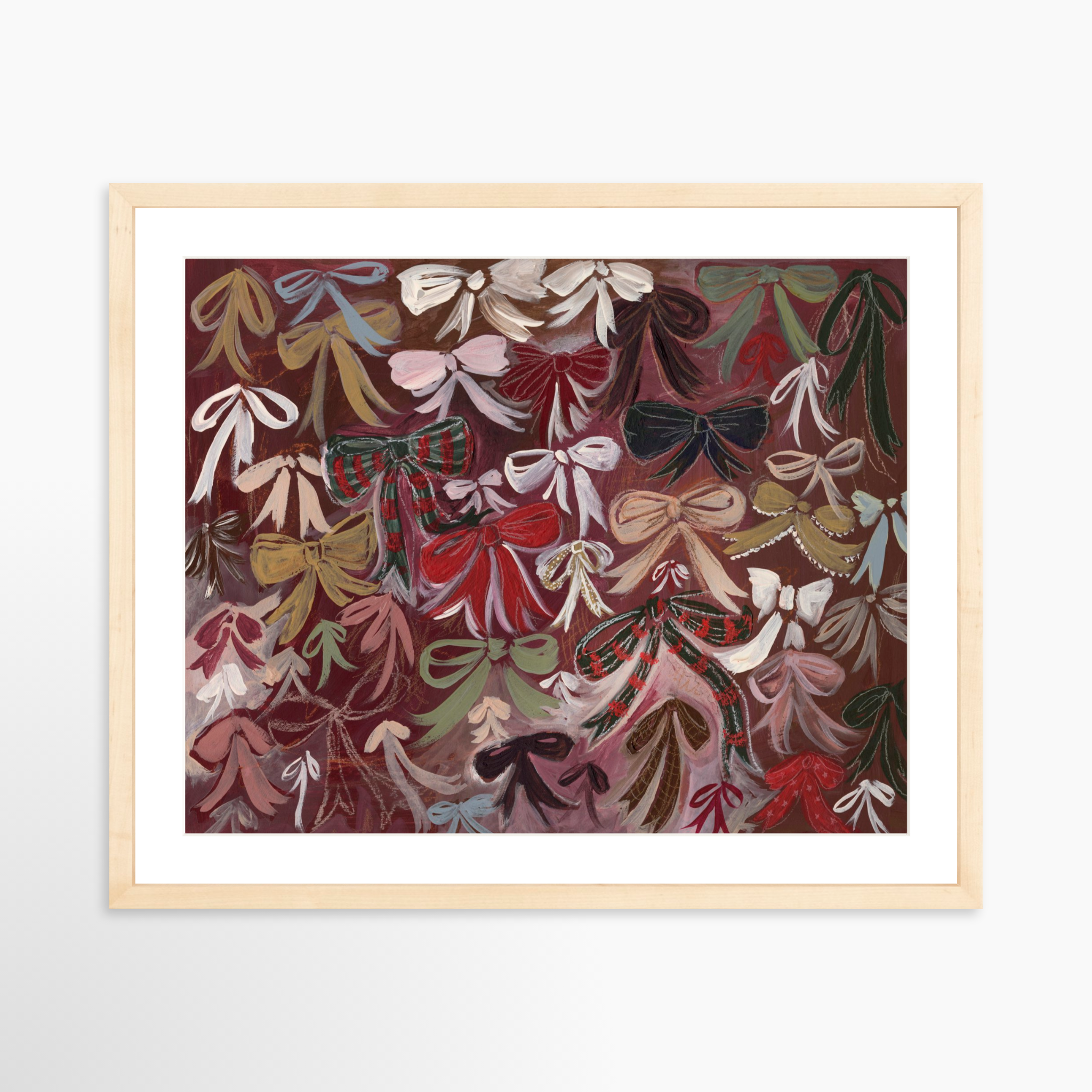 20x16 / Natural Frame + White Mat