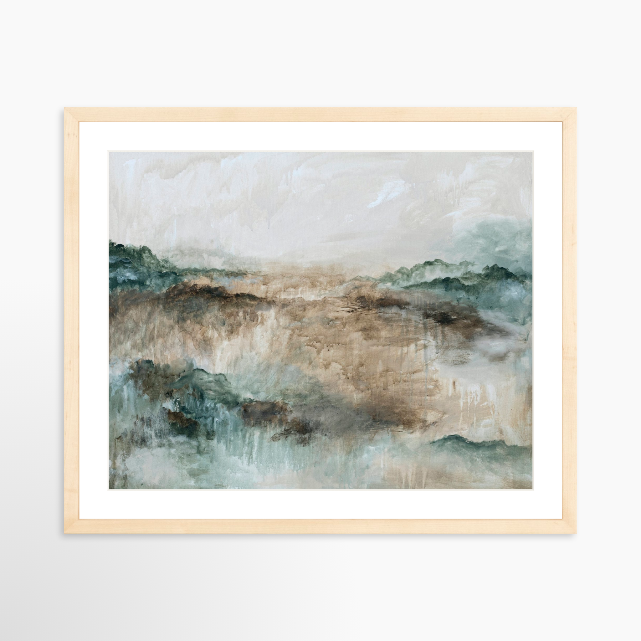 20x16 / Natural Frame + White Mat