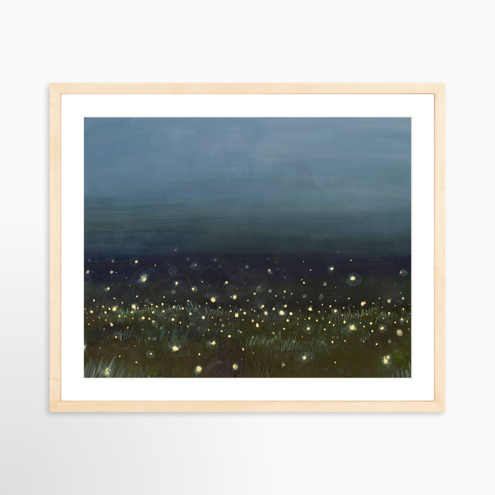 20x16 / Natural Frame + White Mat