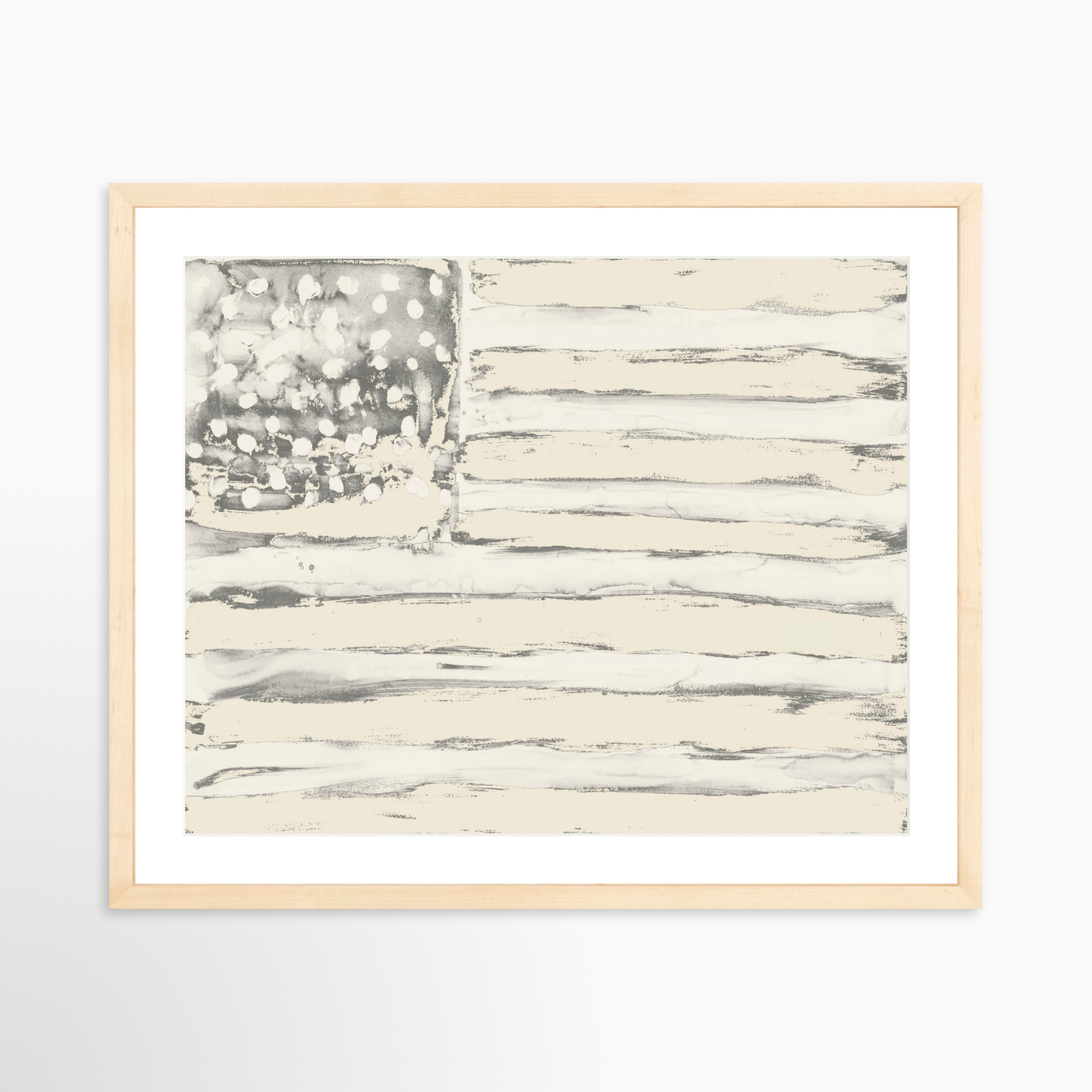 20x16 / Natural Frame + White Mat