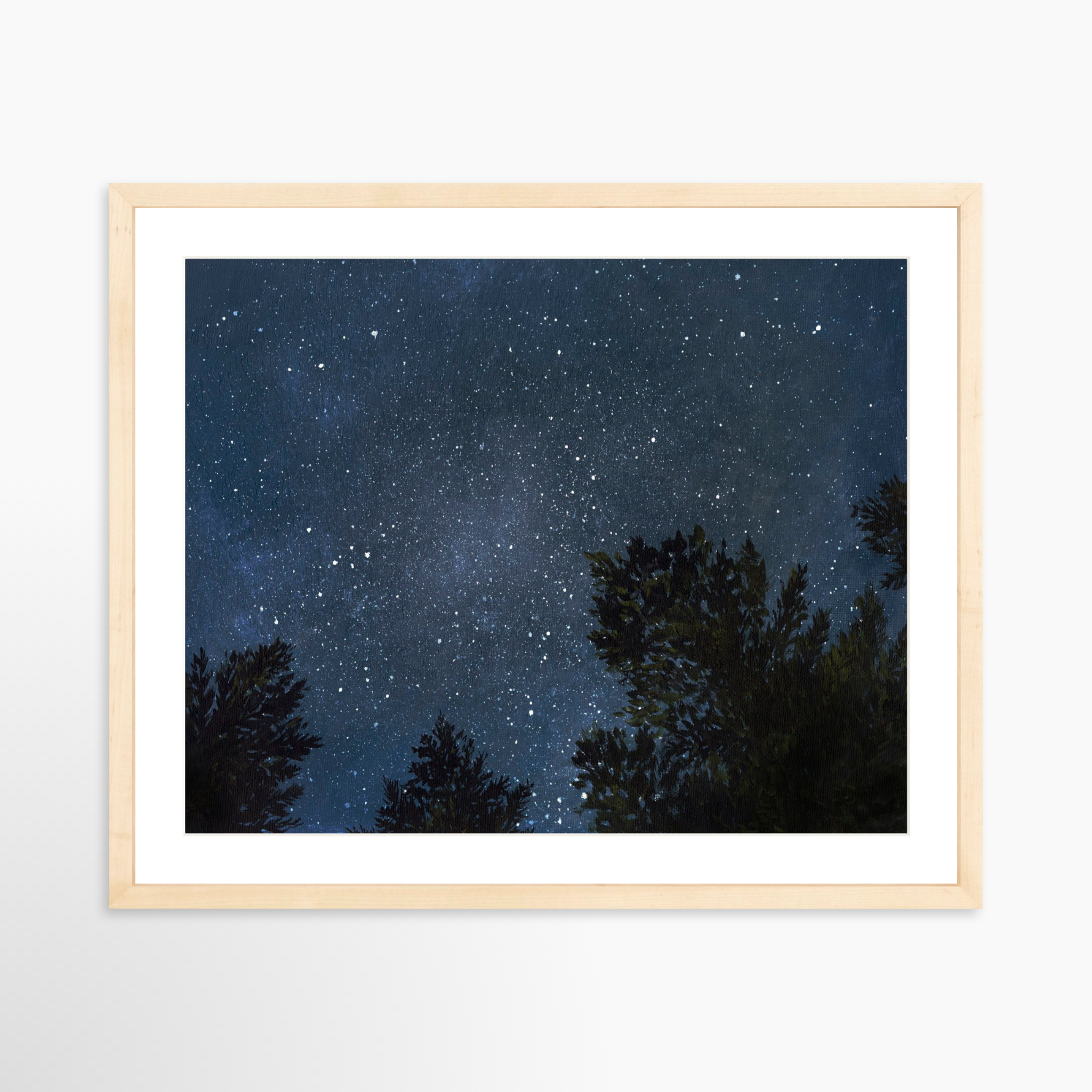 20x16 / Natural Frame + White Mat