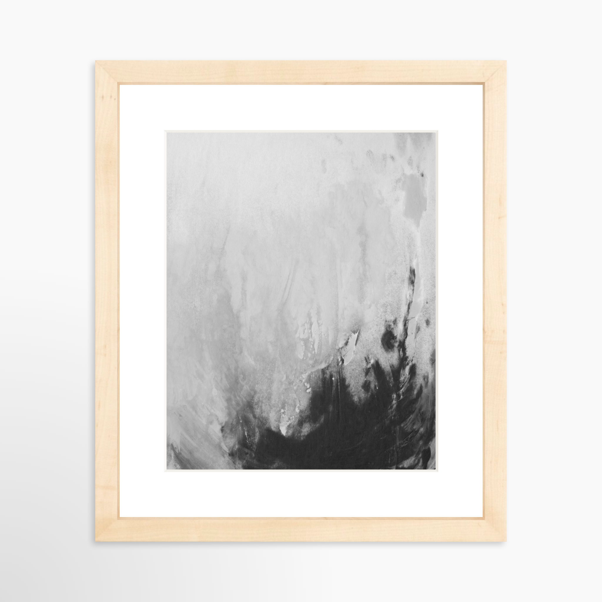 8x10 / Natural Frame + White Mat