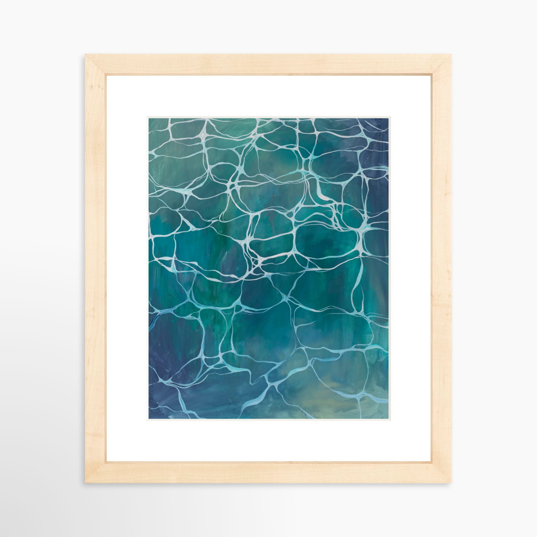 8x10 / Natural Frame + White Mat