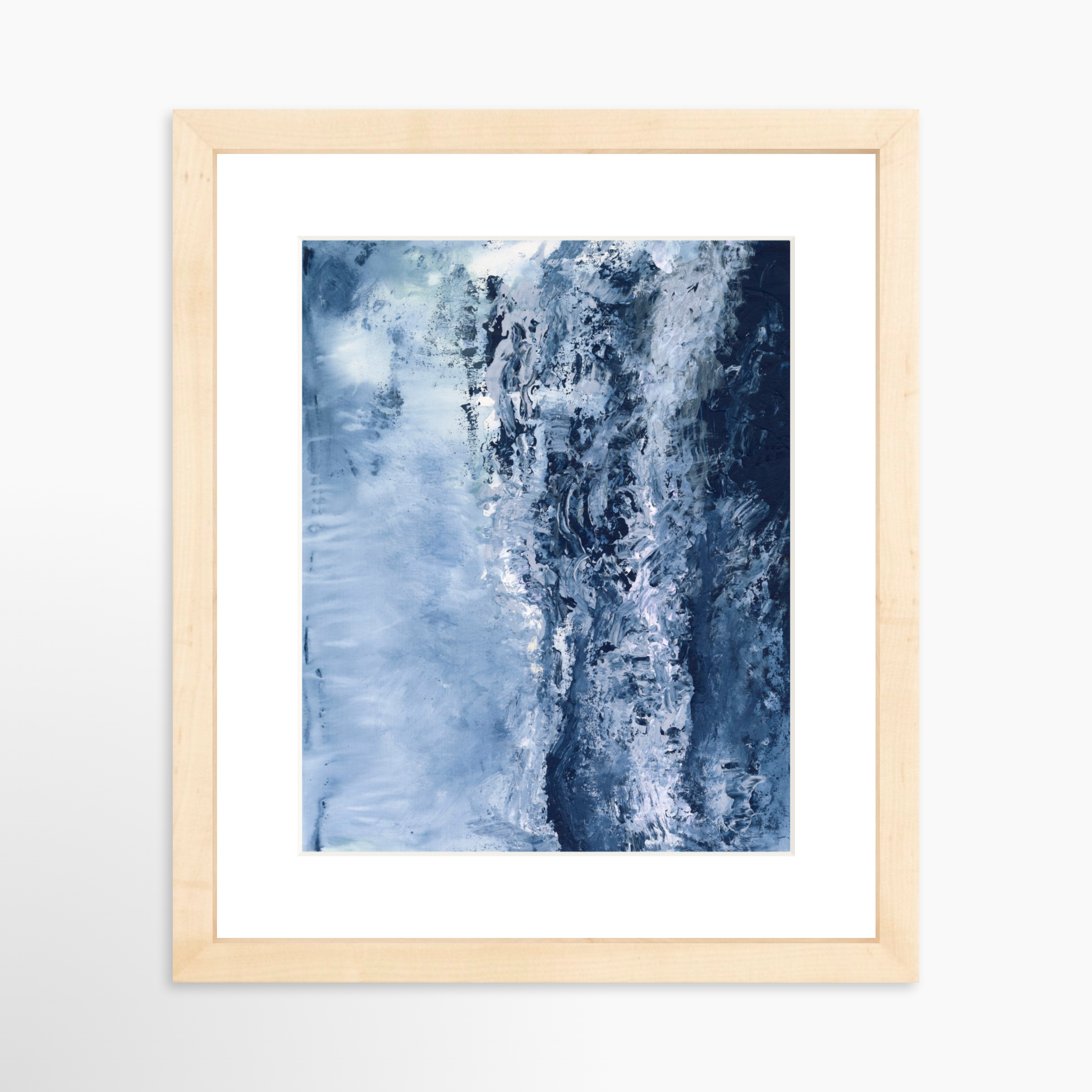 8x10 / Natural Frame + White Mat