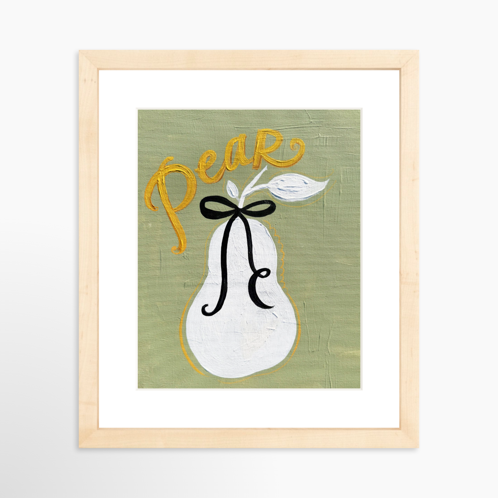 8x10 / Natural Frame + White Mat