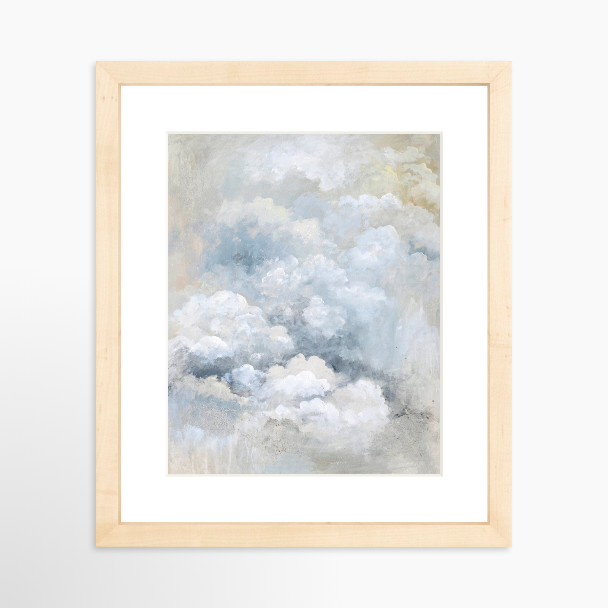 8x10 / Natural Frame + White Mat