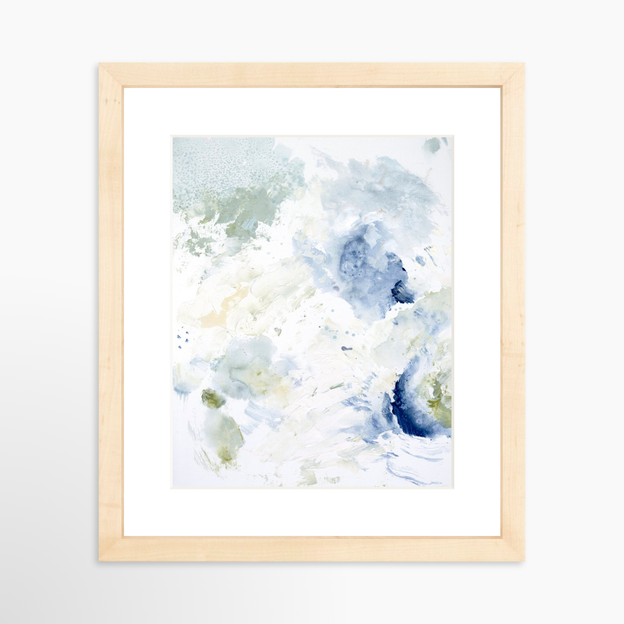 8x10 / Natural Frame + White Mat