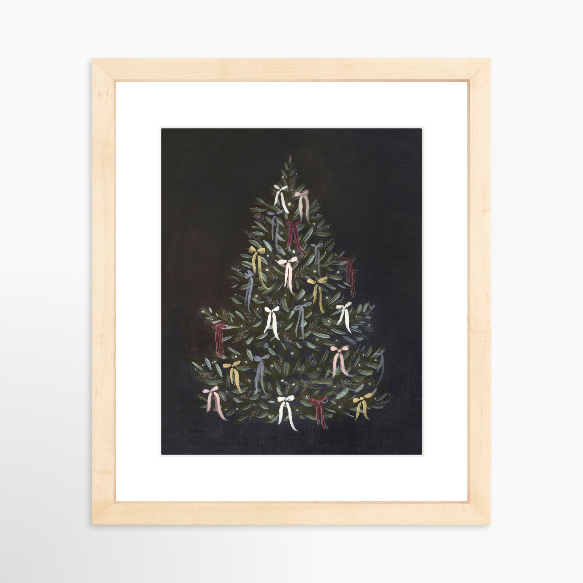 8x10 / Natural Frame + White Mat