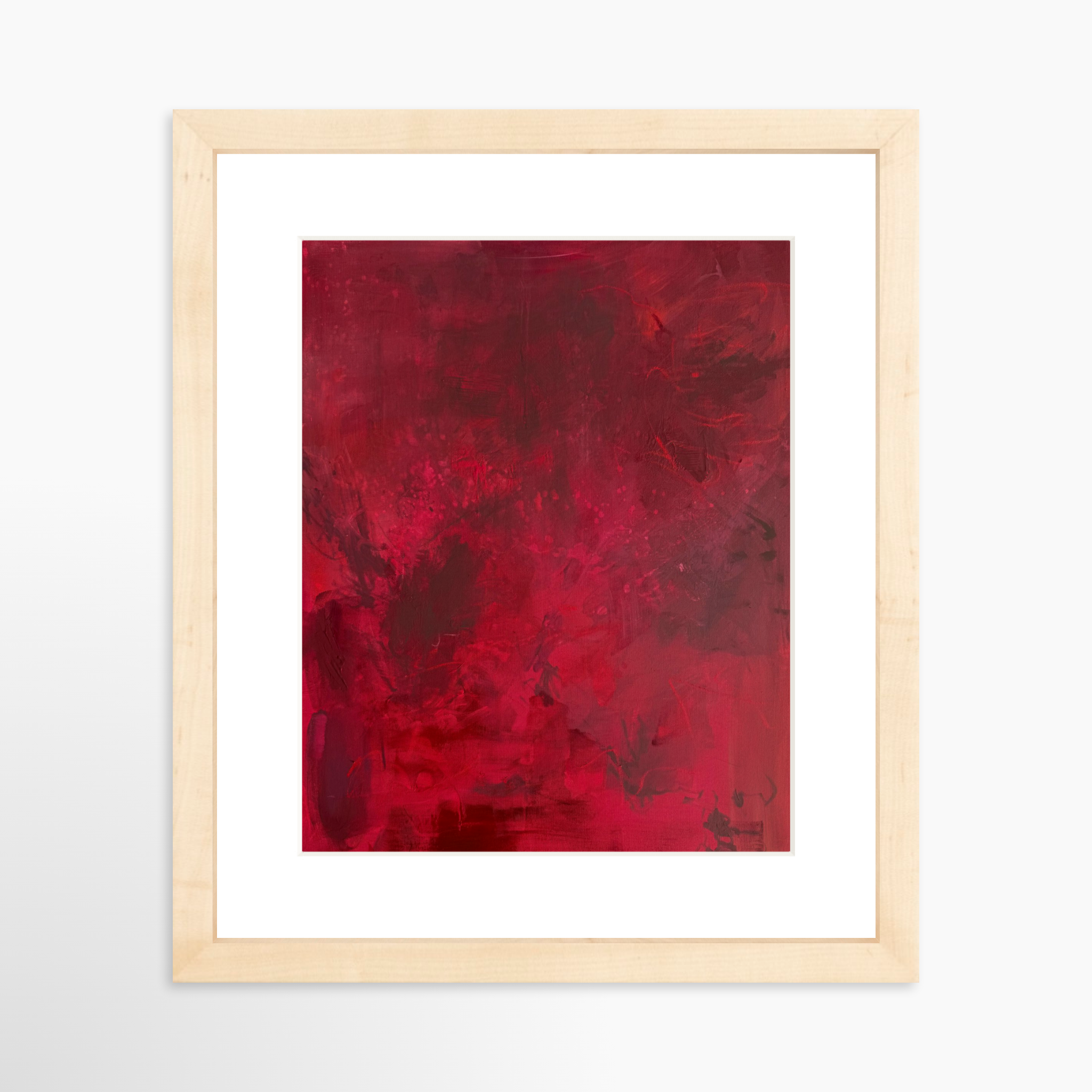 8x10 / Natural Frame + White Mat