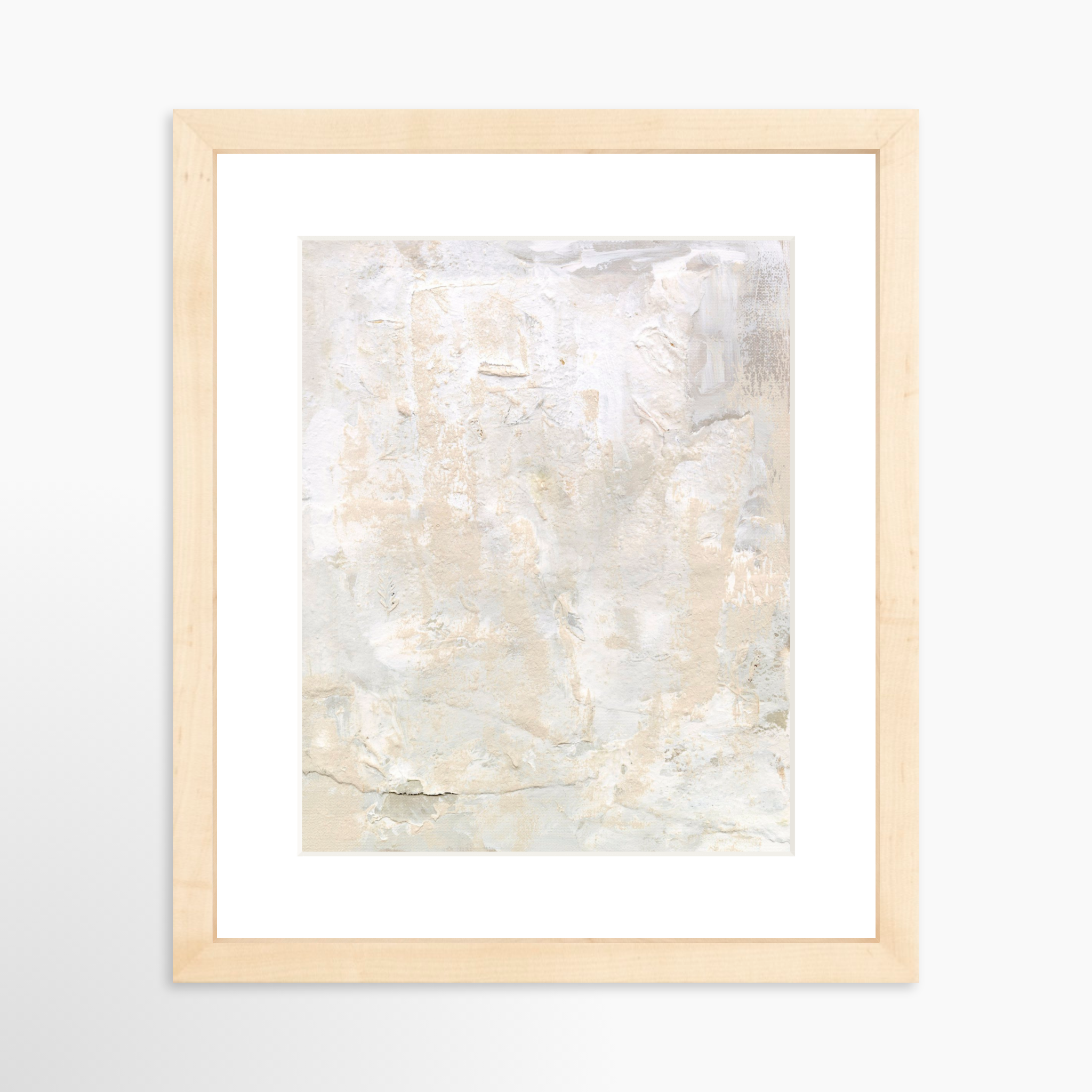 8x10 / Natural Frame + White Mat