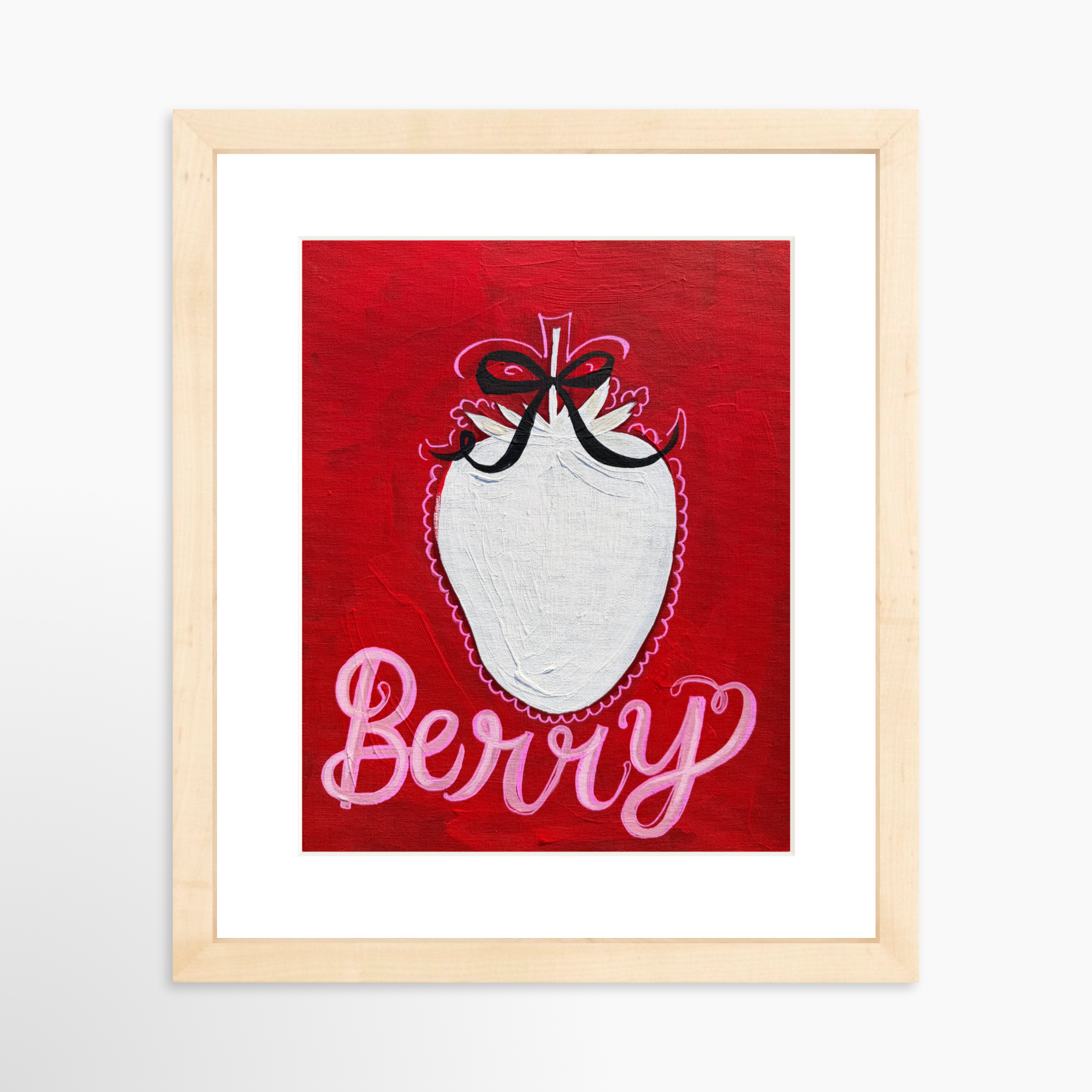 8x10 / Natural Frame + White Mat