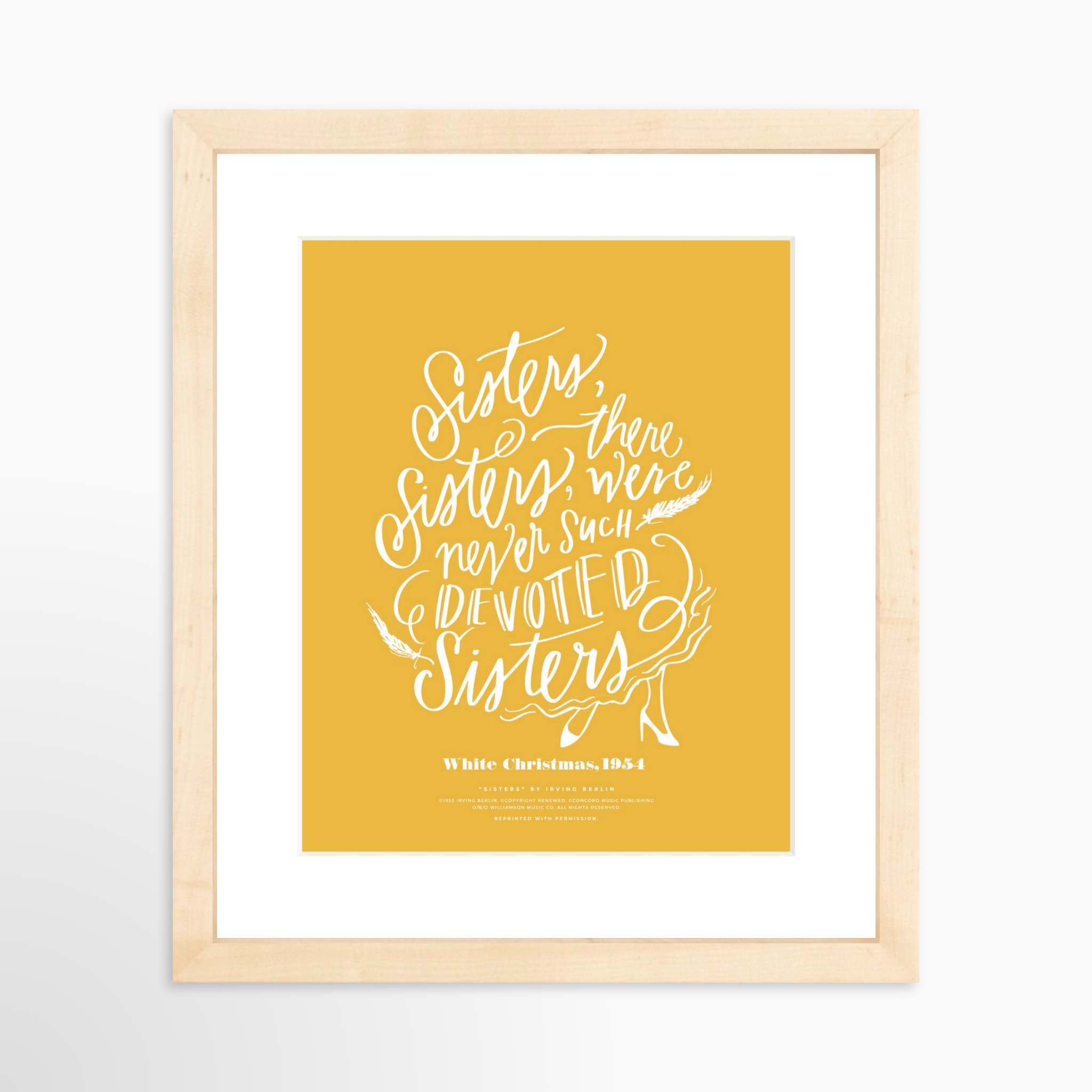 8x10 / Natural Frame + White Mat