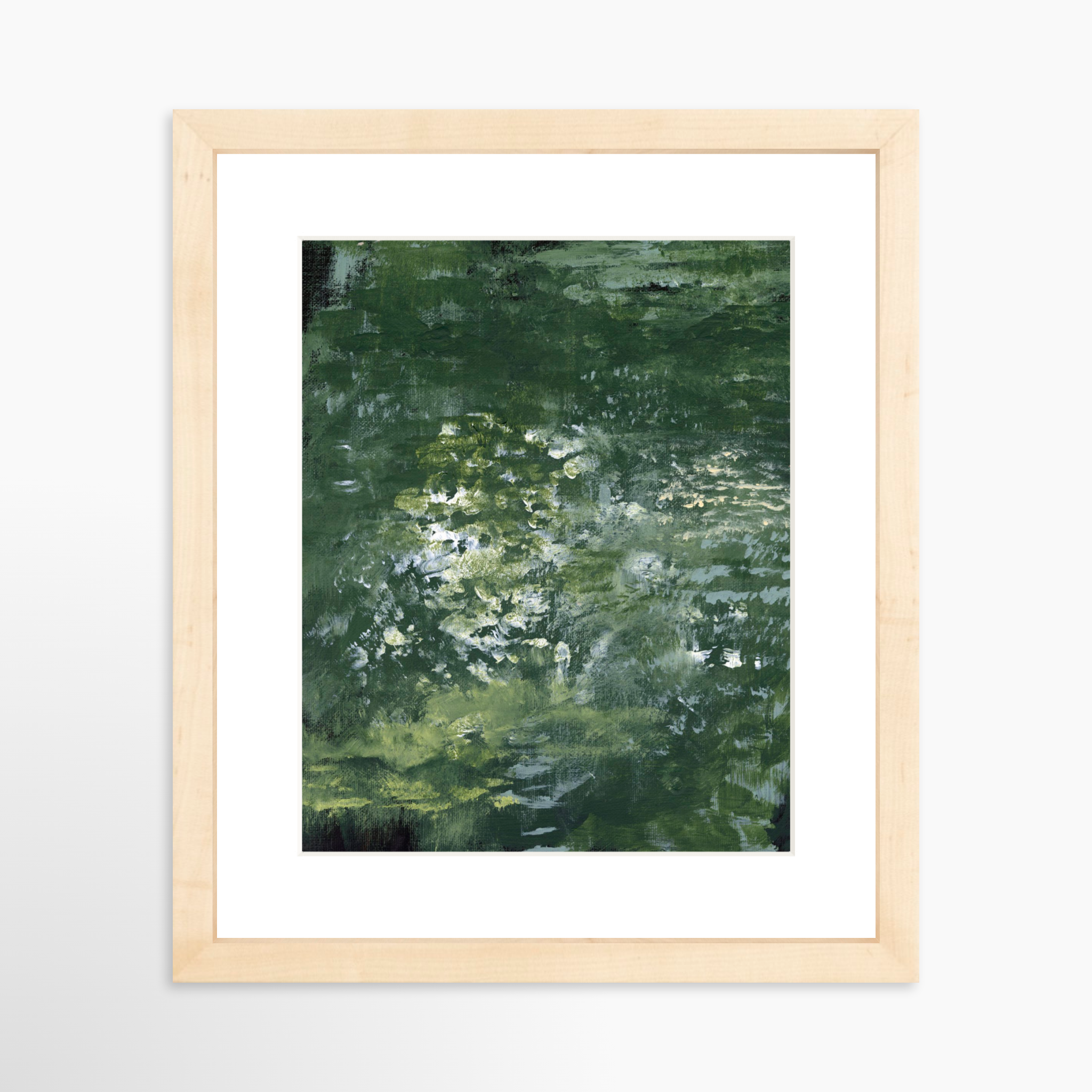 8x10 / Natural Frame + White Mat