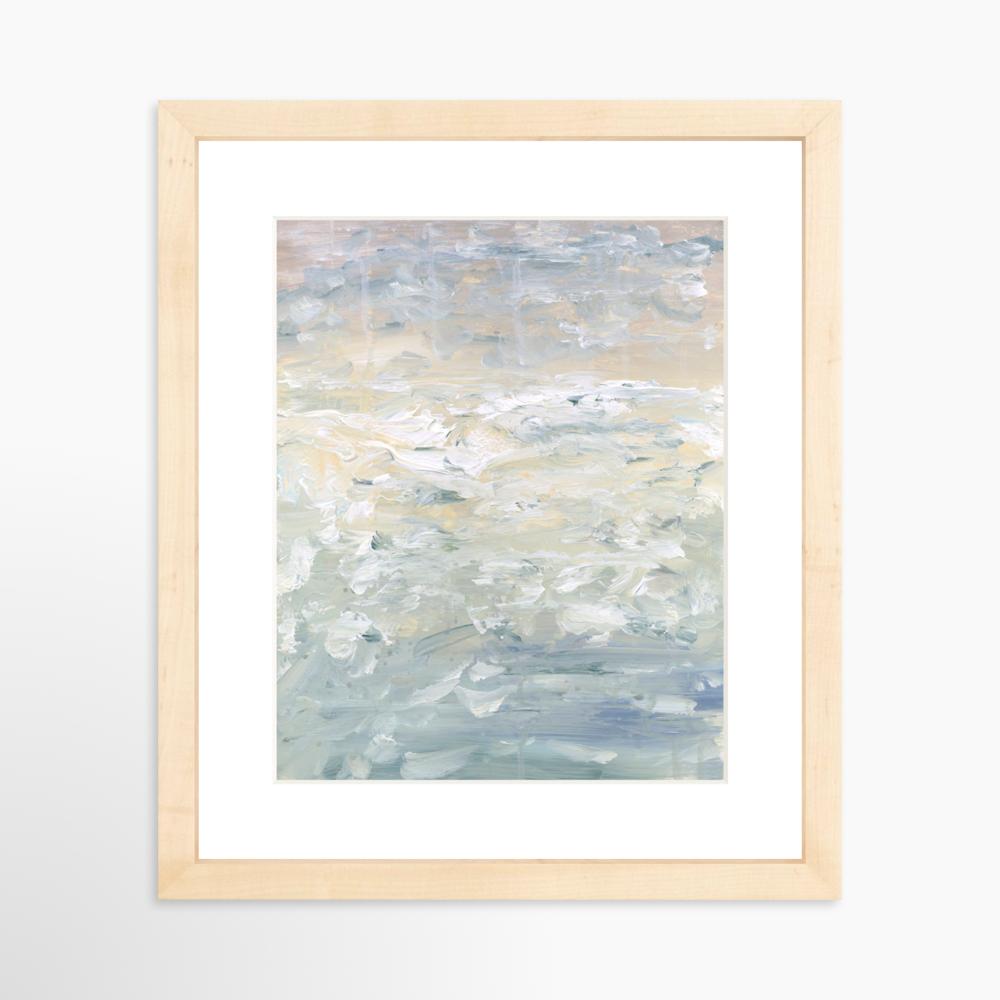 8x10 / Natural Frame + White Mat