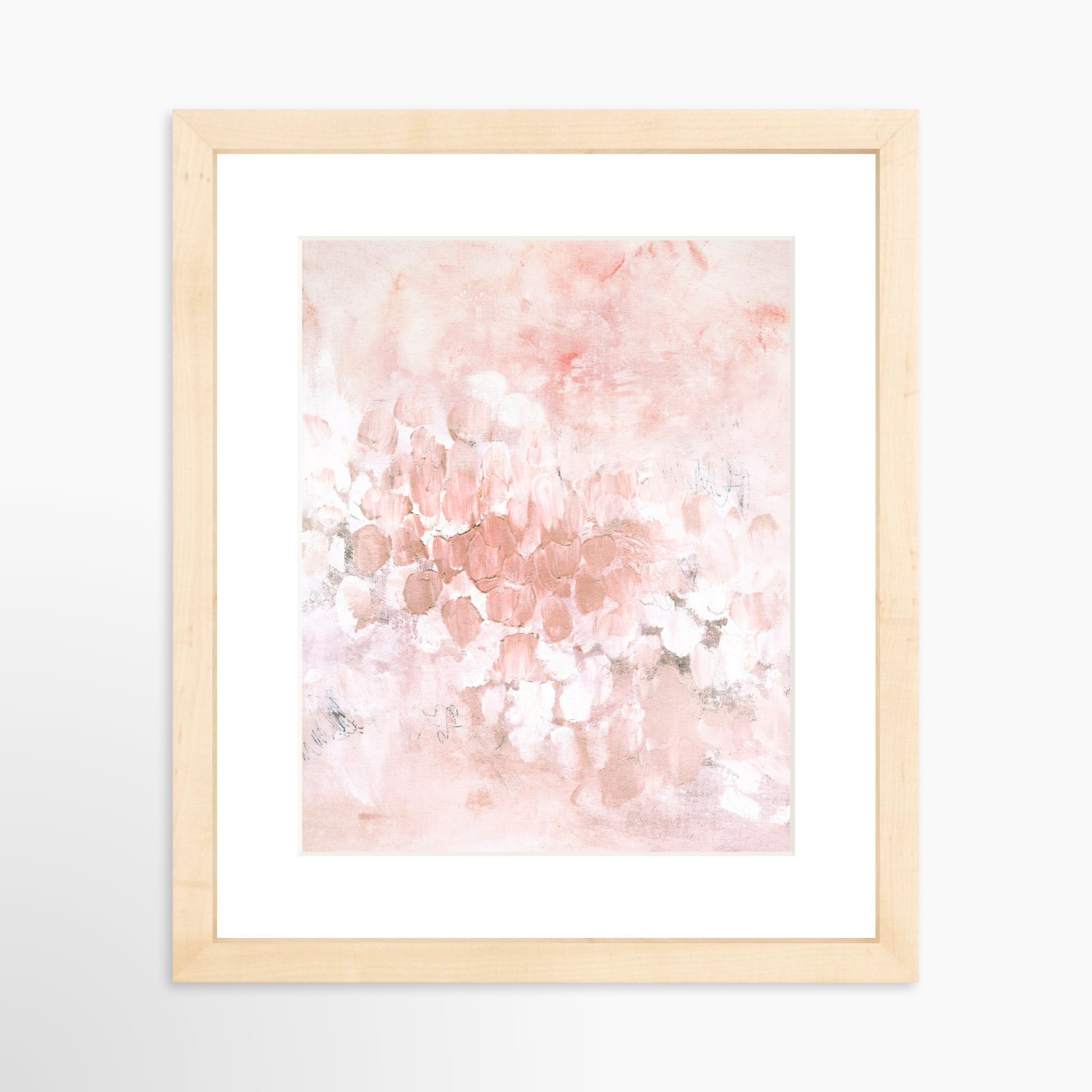8x10 / Natural Frame + White Mat