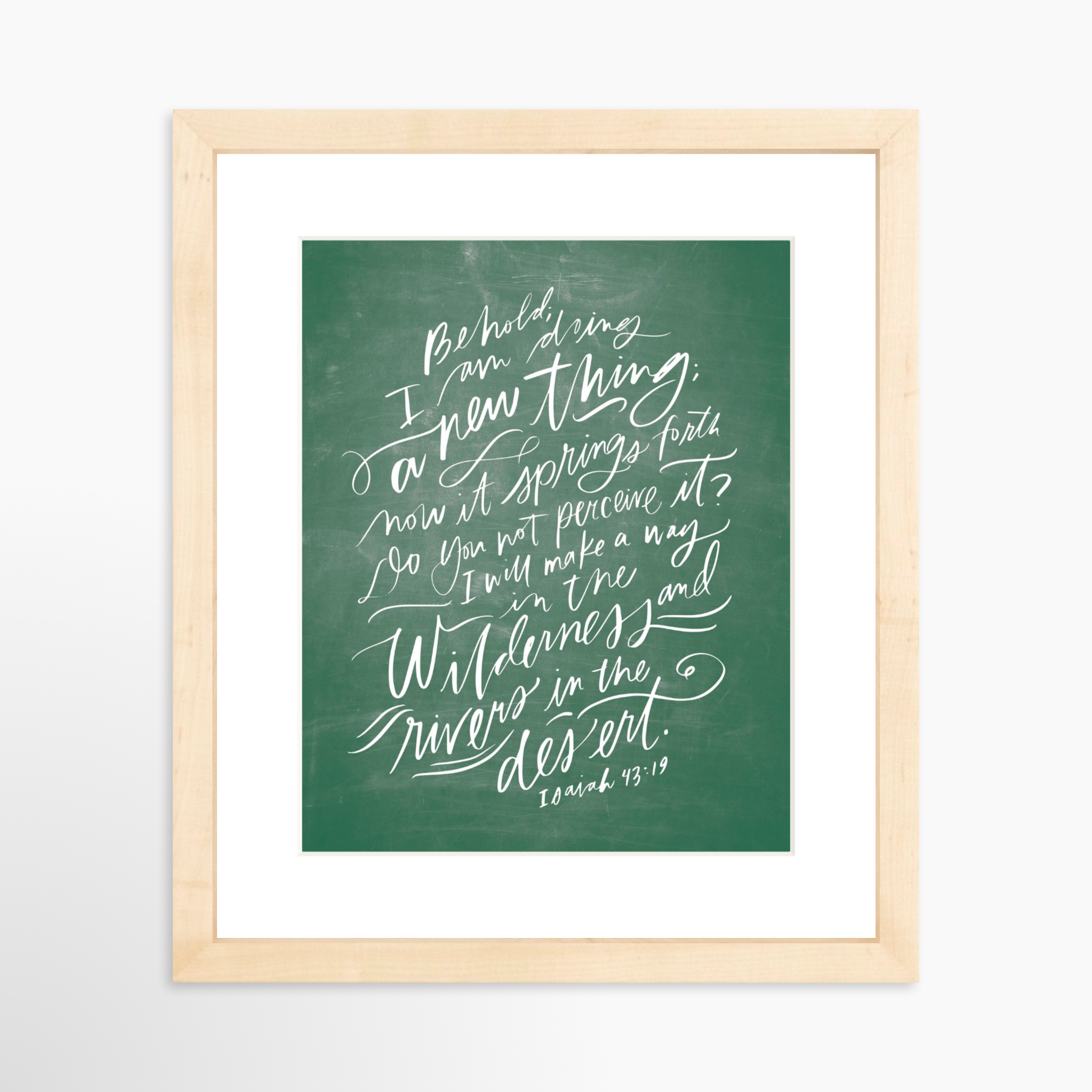 8x10 / Natural Frame + White Mat