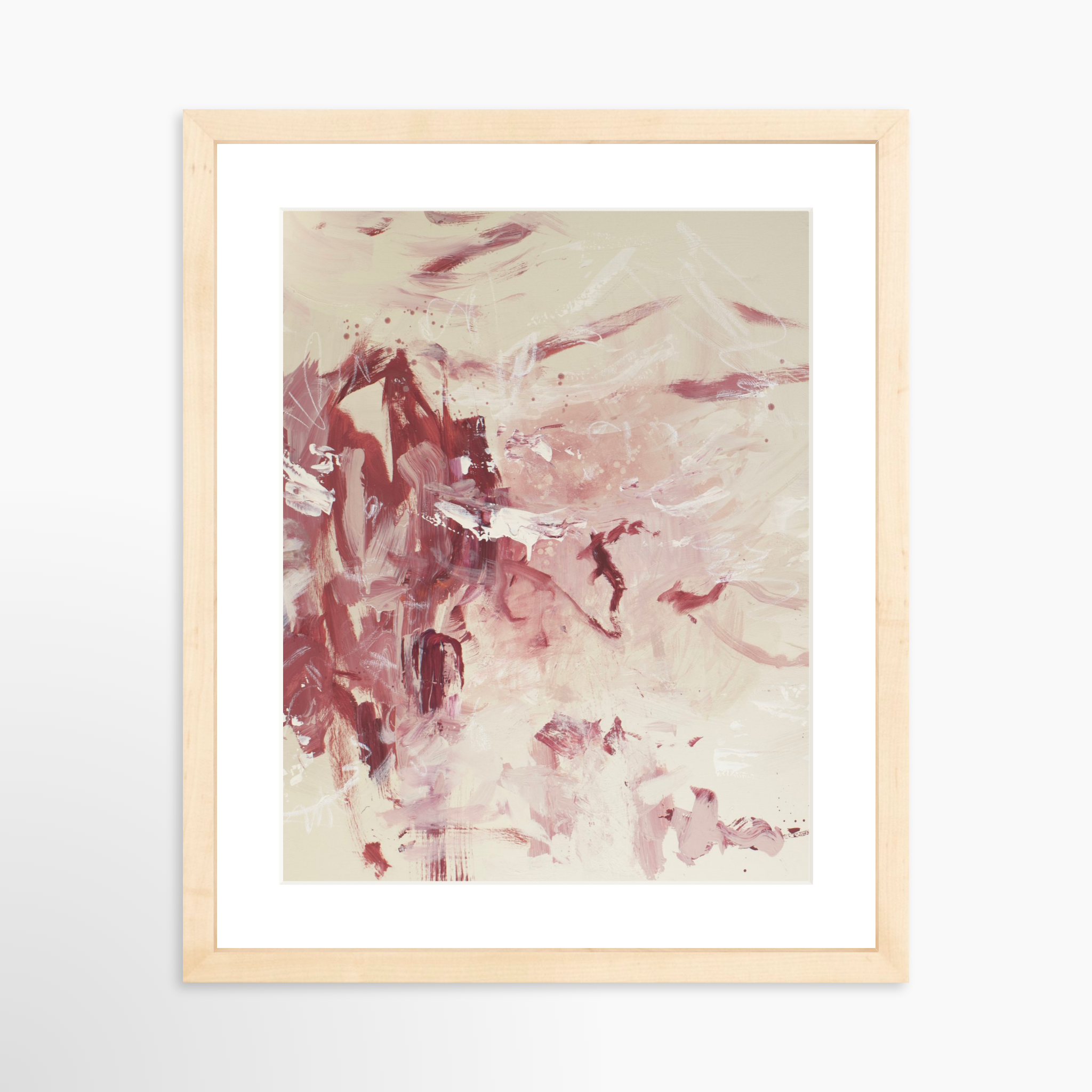 11x14 / Natural Frame + White Mat