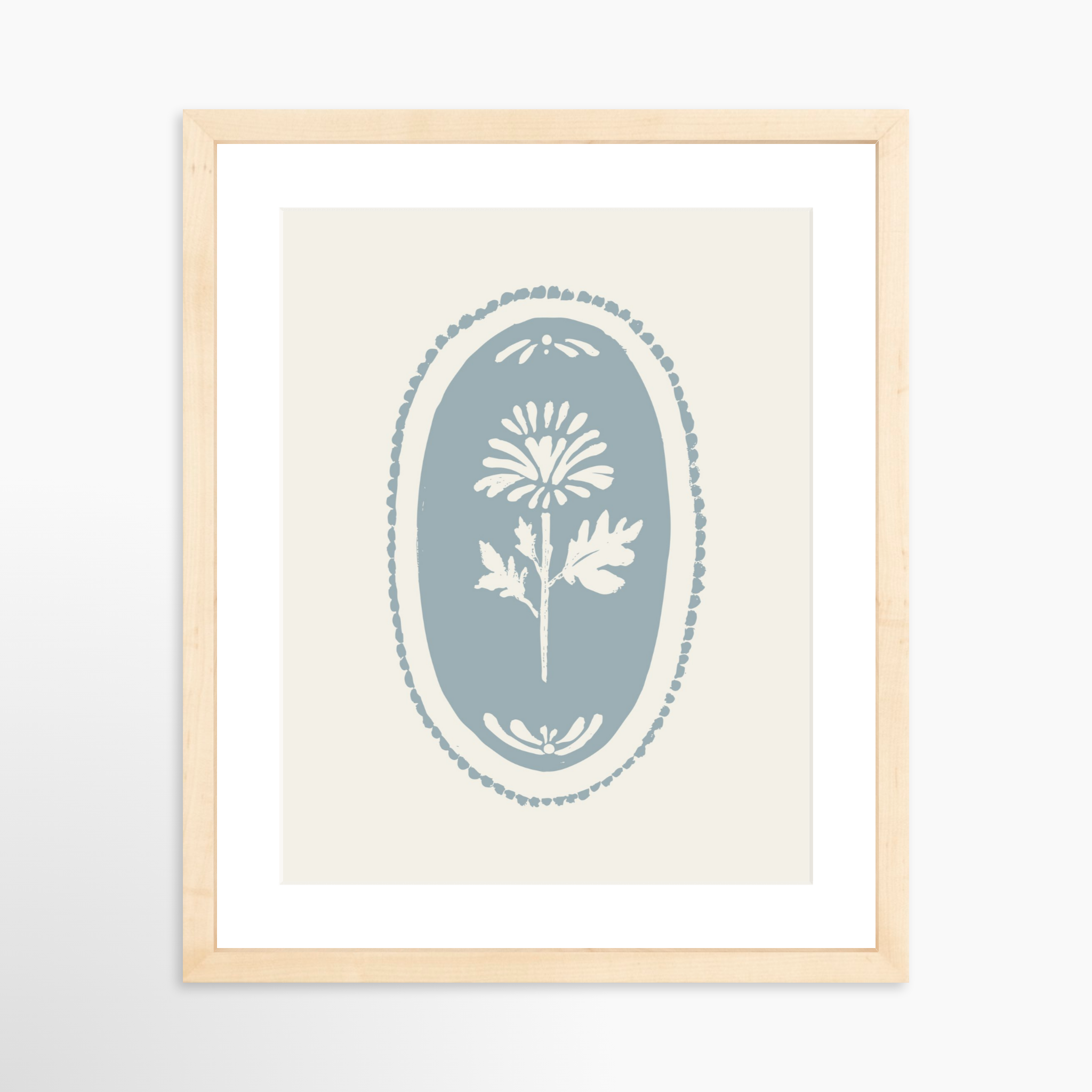 11x14 / Natural Frame + White Mat