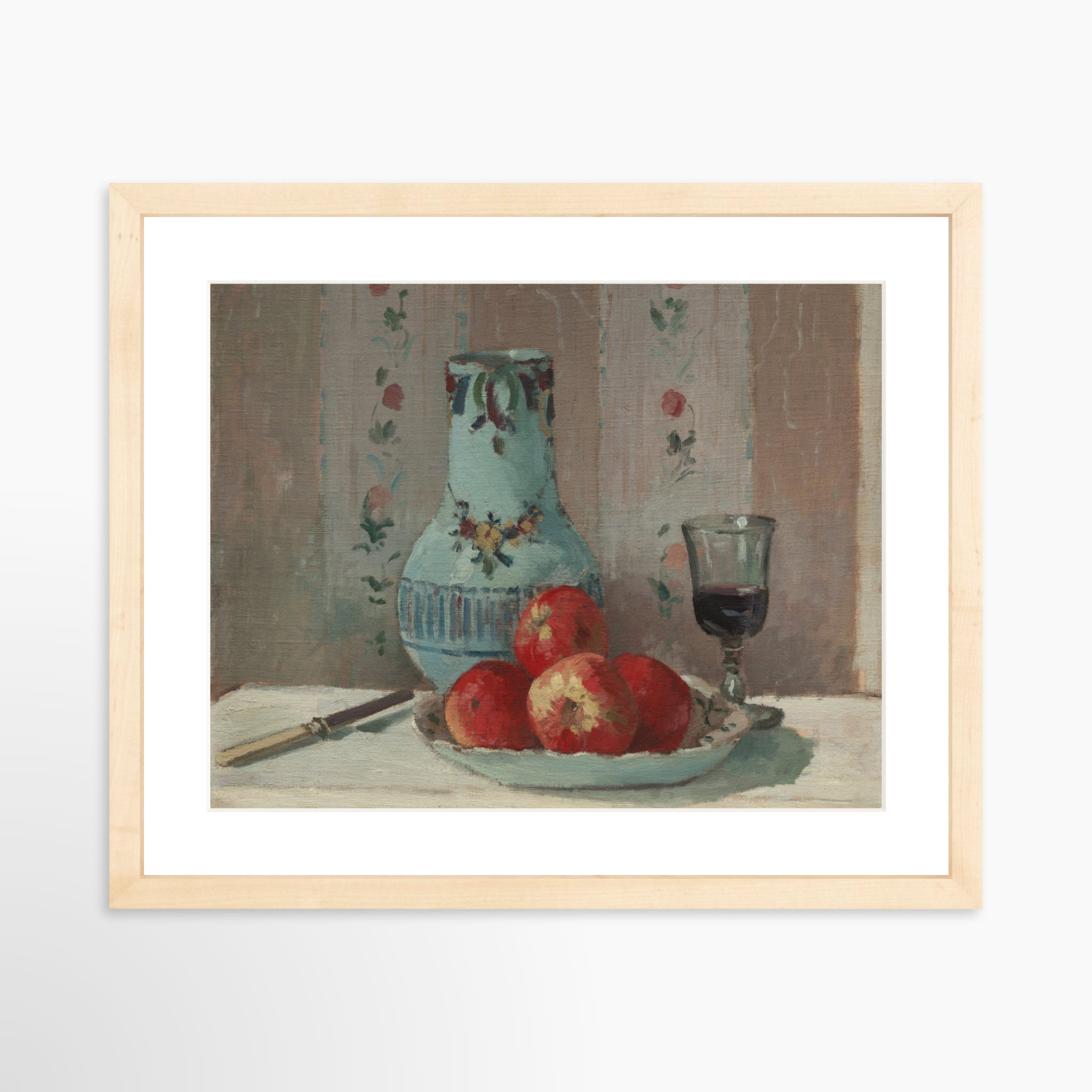 14x11 / Natural Frame + White Mat