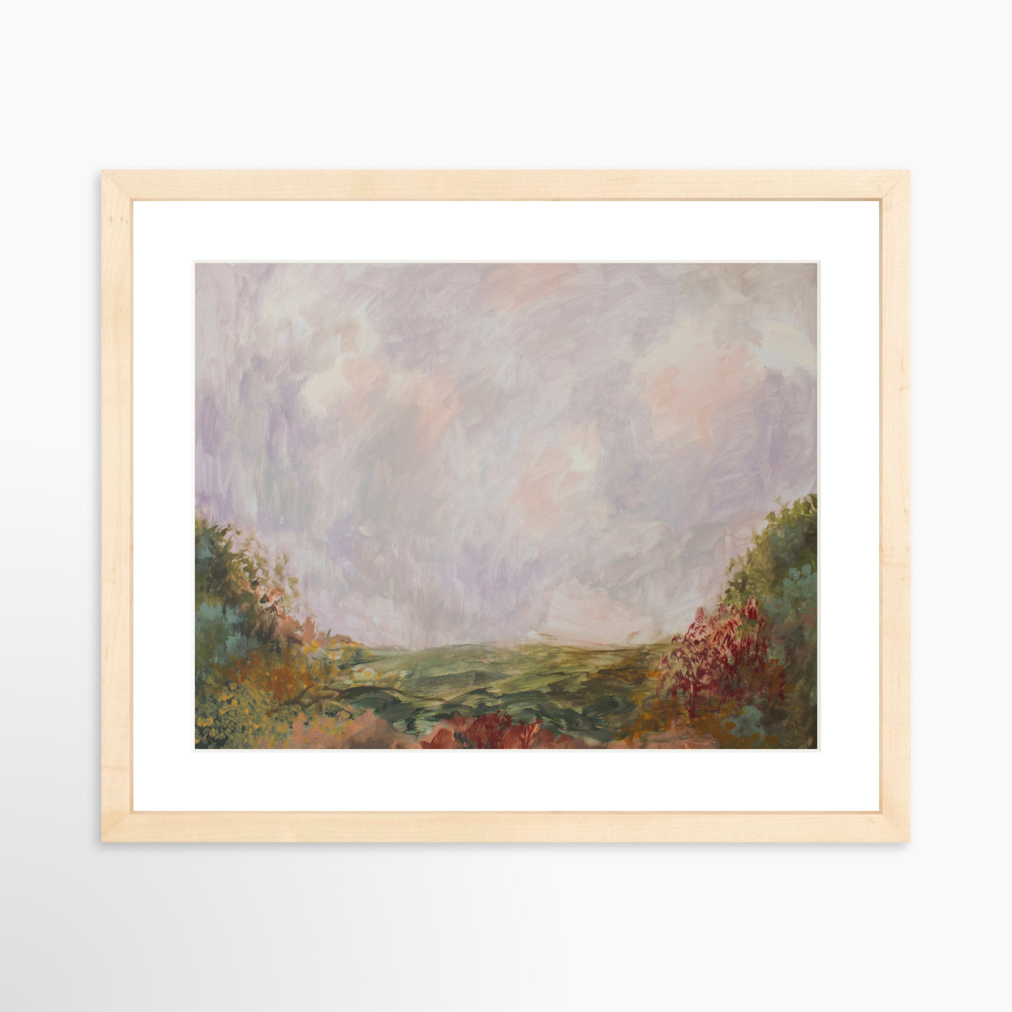 14x11 / Natural Frame + White Mat