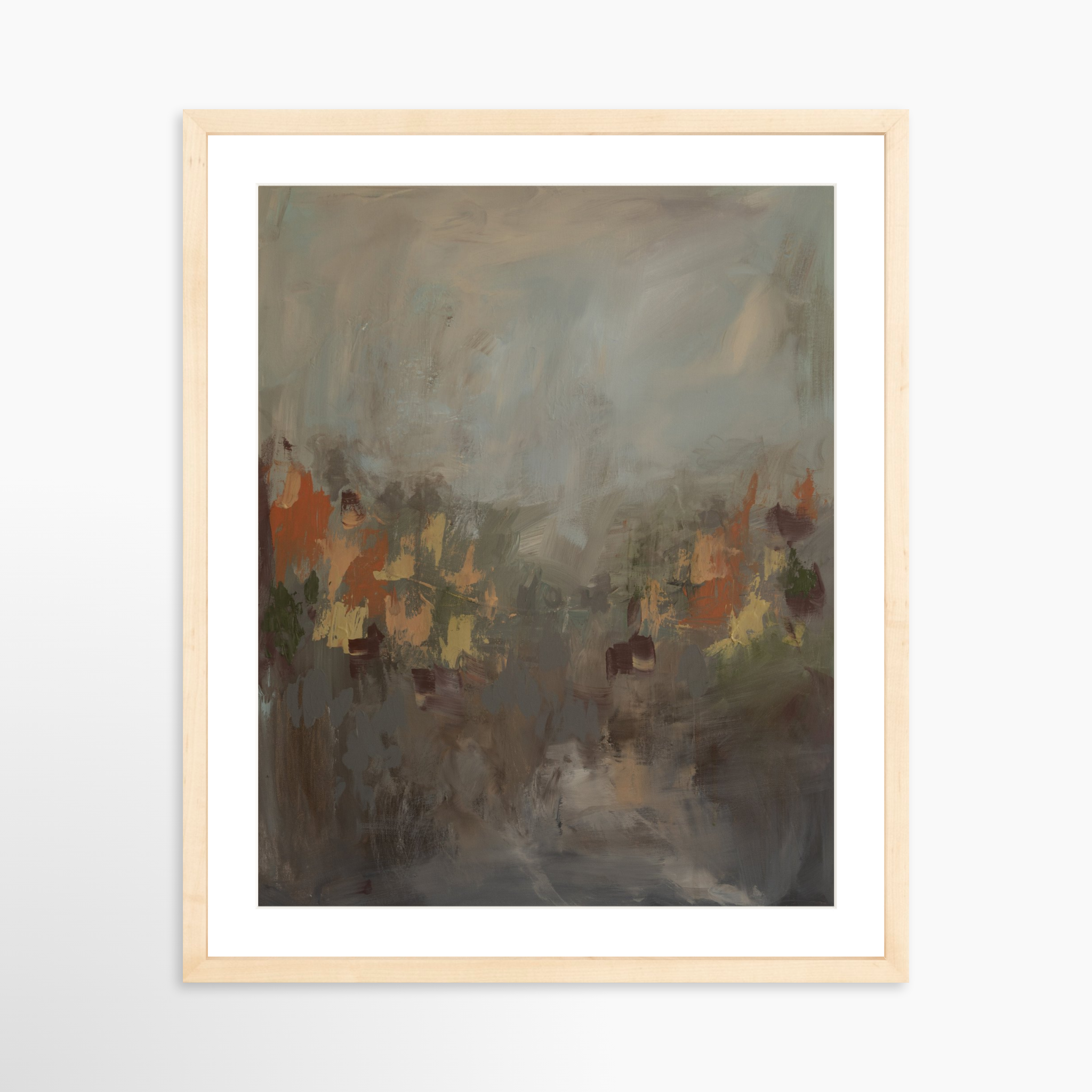 16x20 / Natural Frame + White Mat