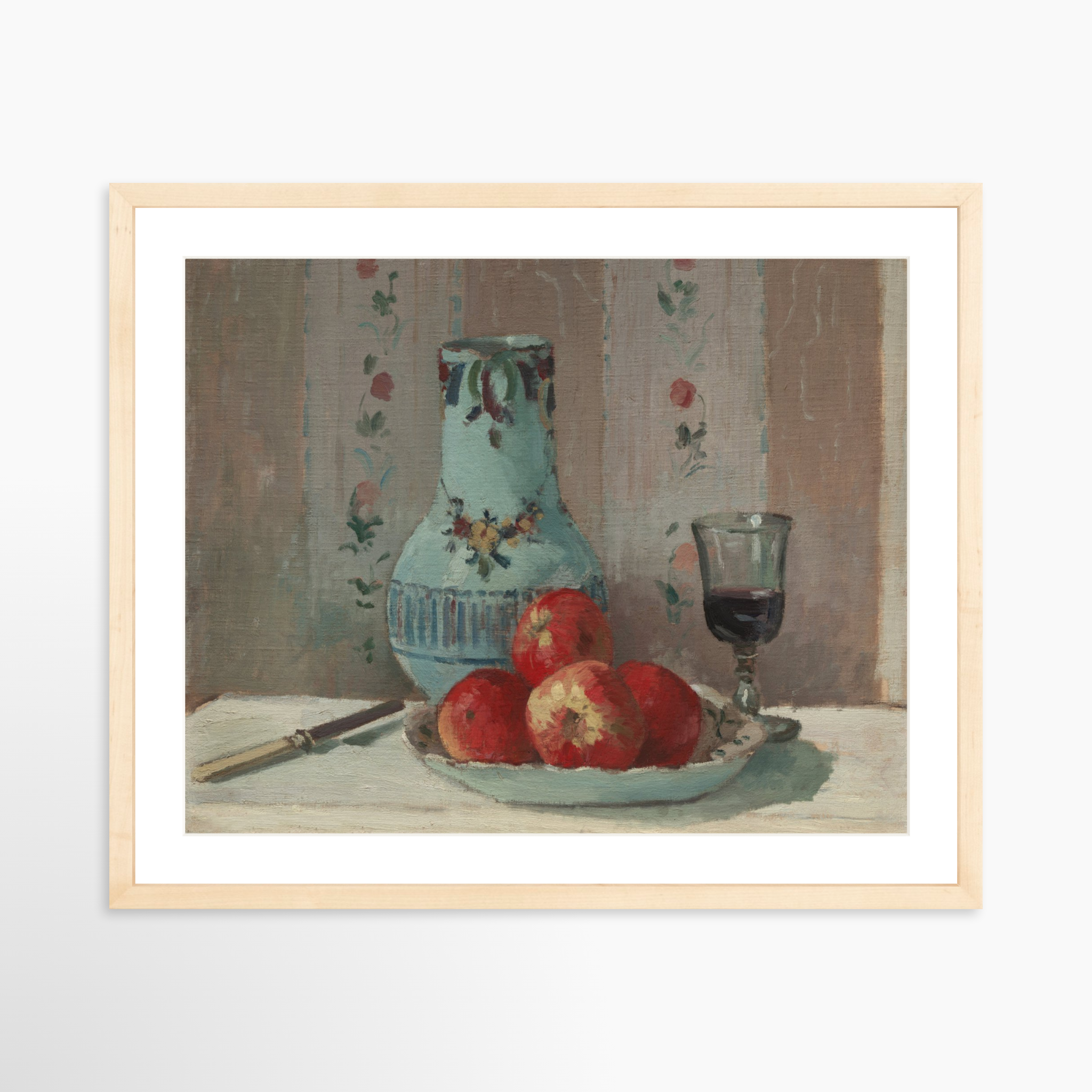 20x16 / Natural Frame + White Mat