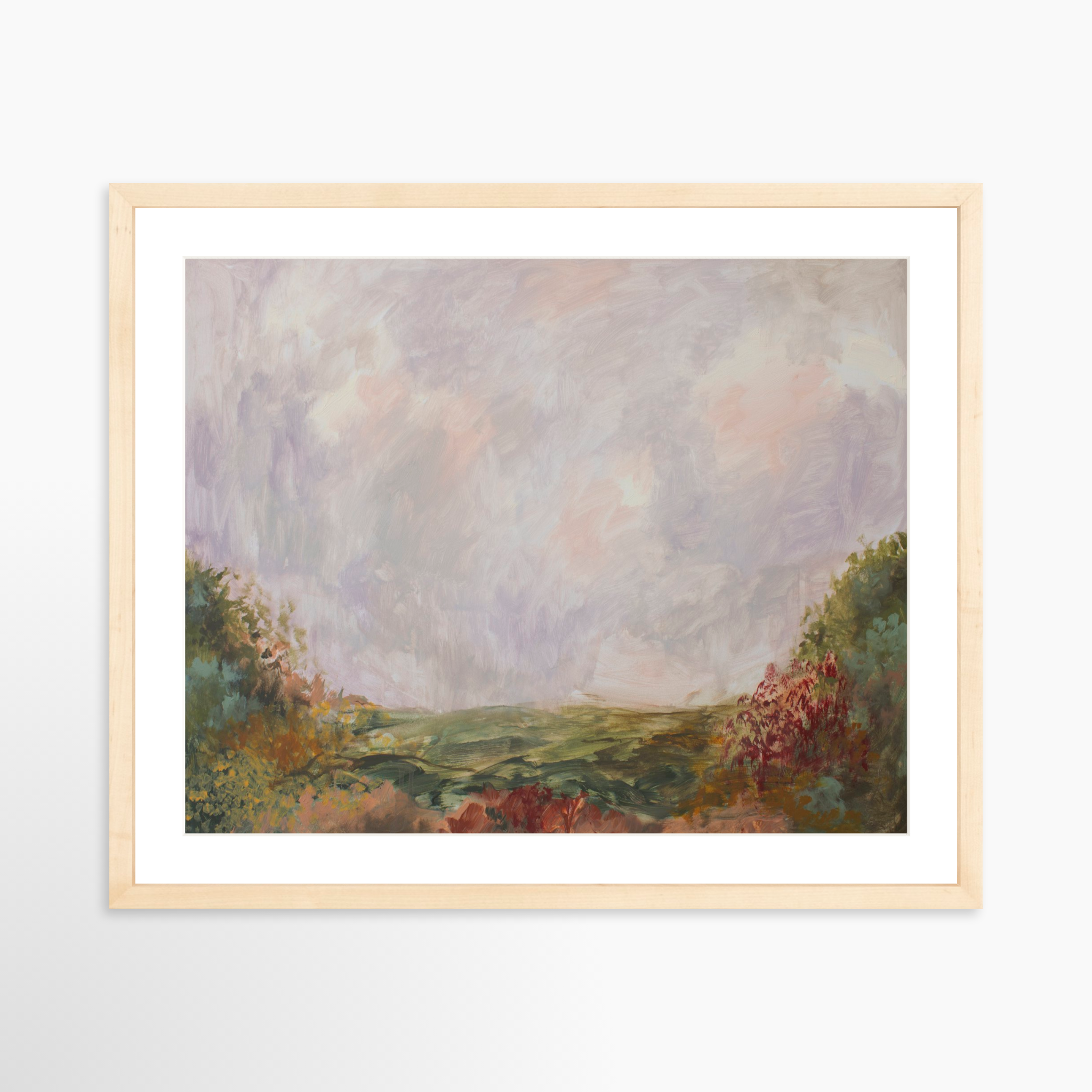 20x16 / Natural Frame + White Mat