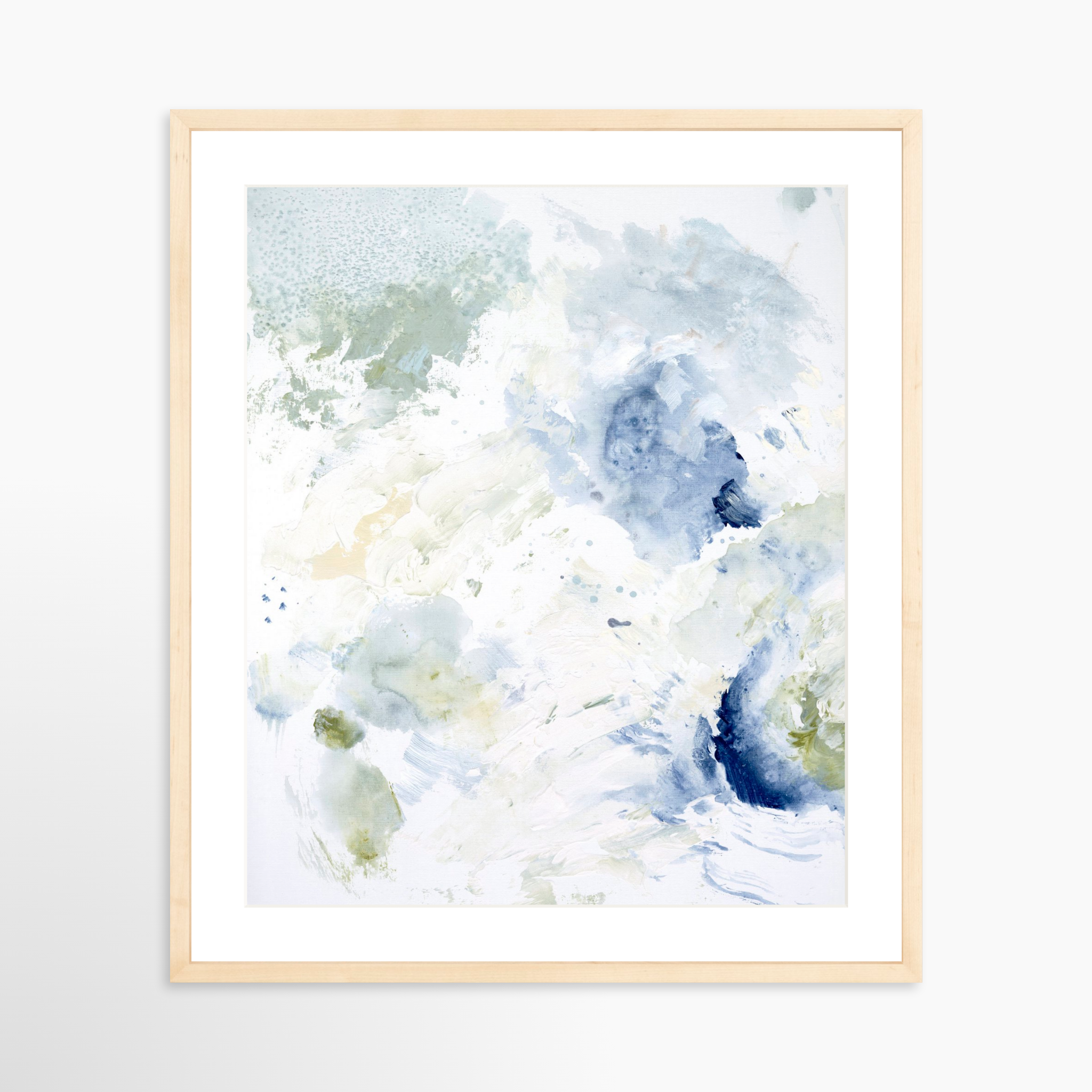 20x25 / Natural Frame + White Mat