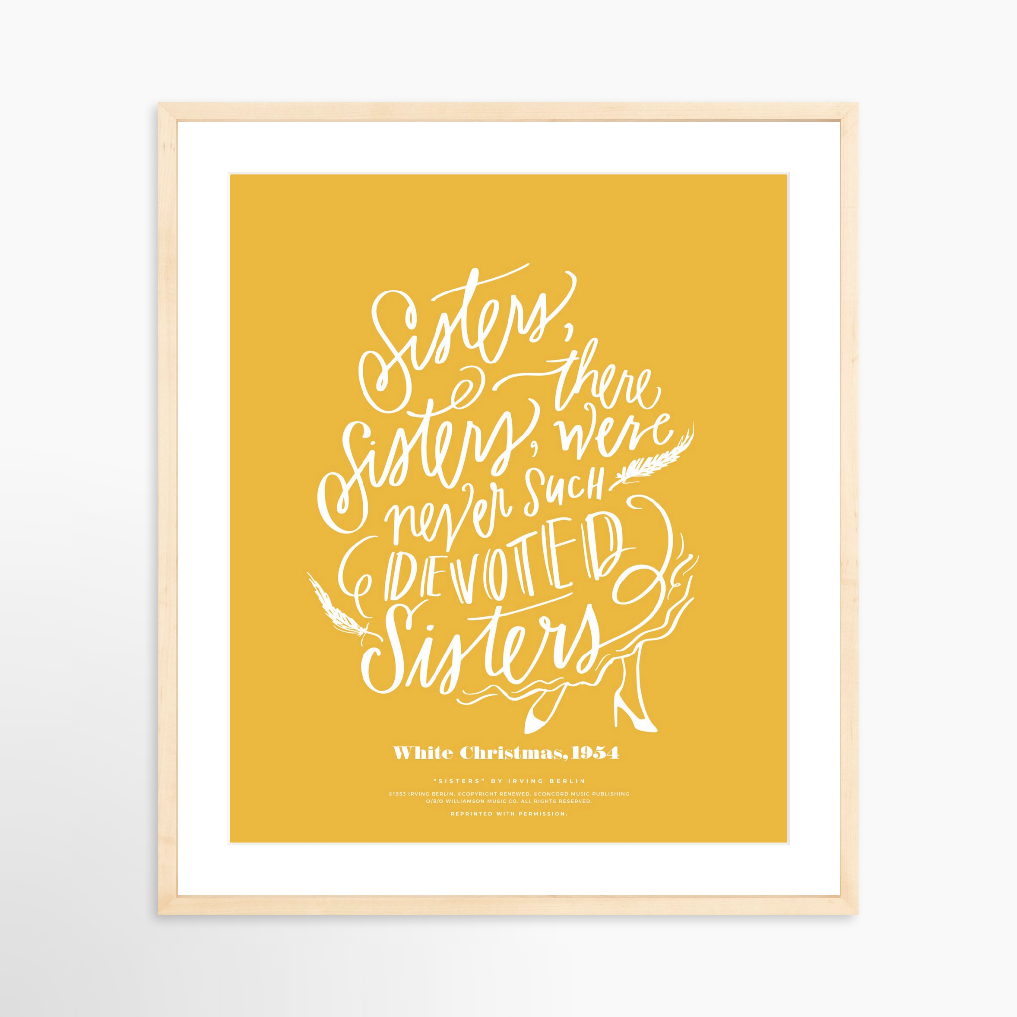 20x25 / Natural Frame + White Mat