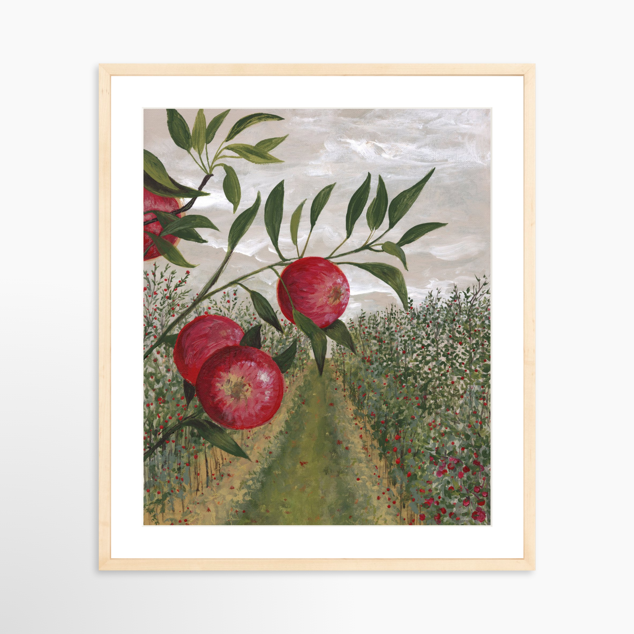 20x24 / Natural Frame + White Mat