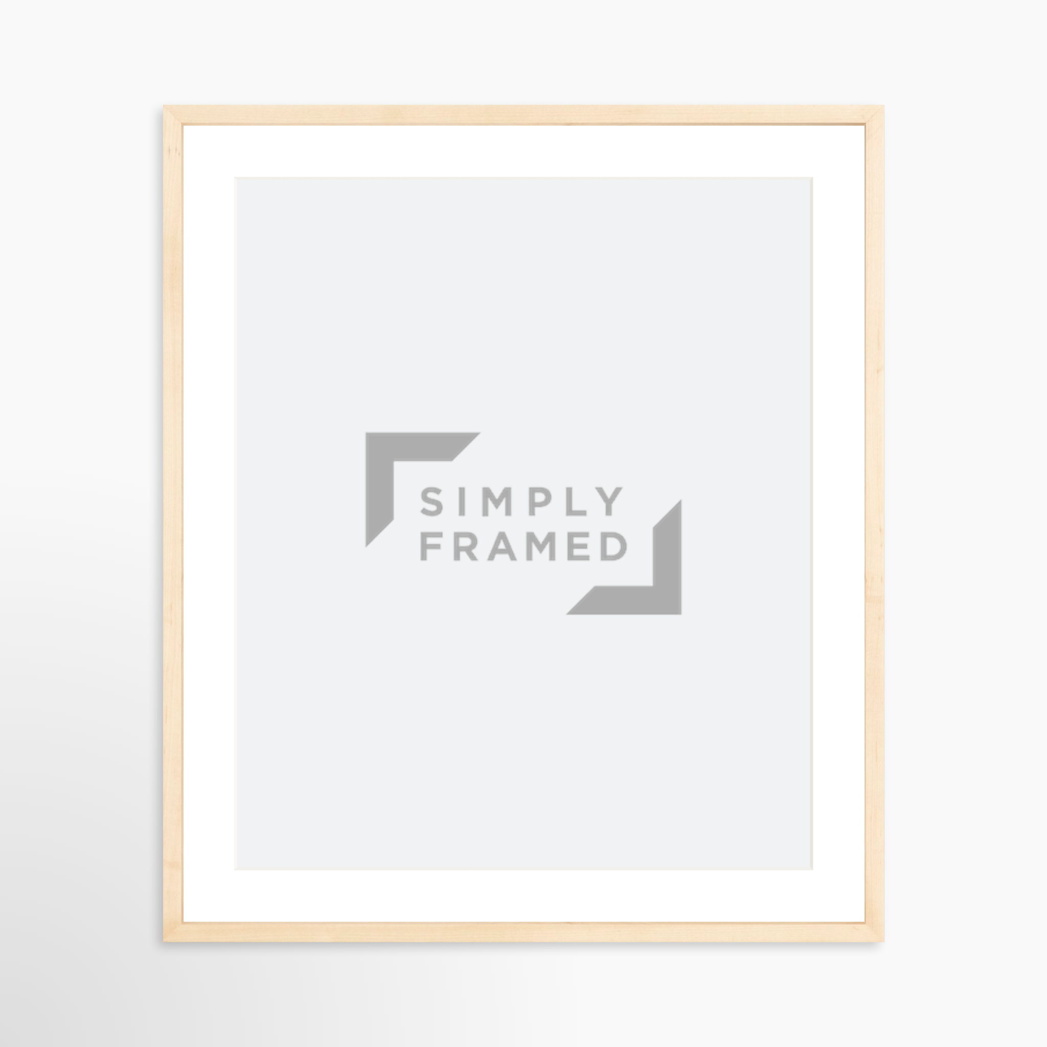 20x25 / Natural Frame + White Mat