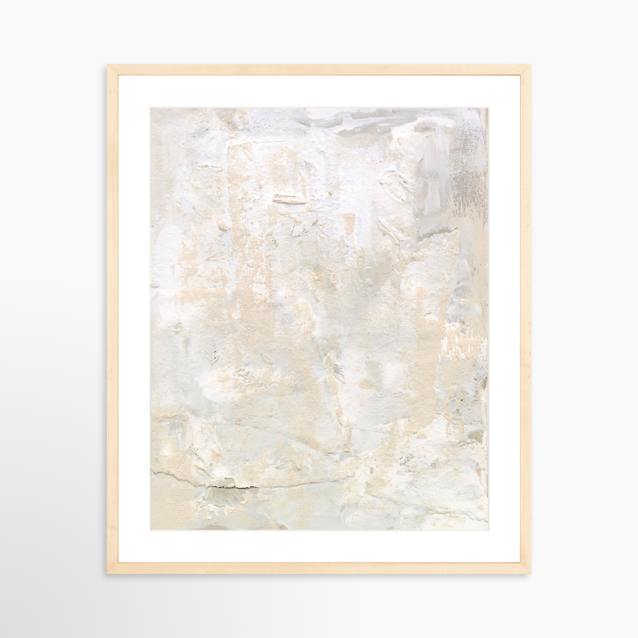 20x25 / Natural Frame + White Mat