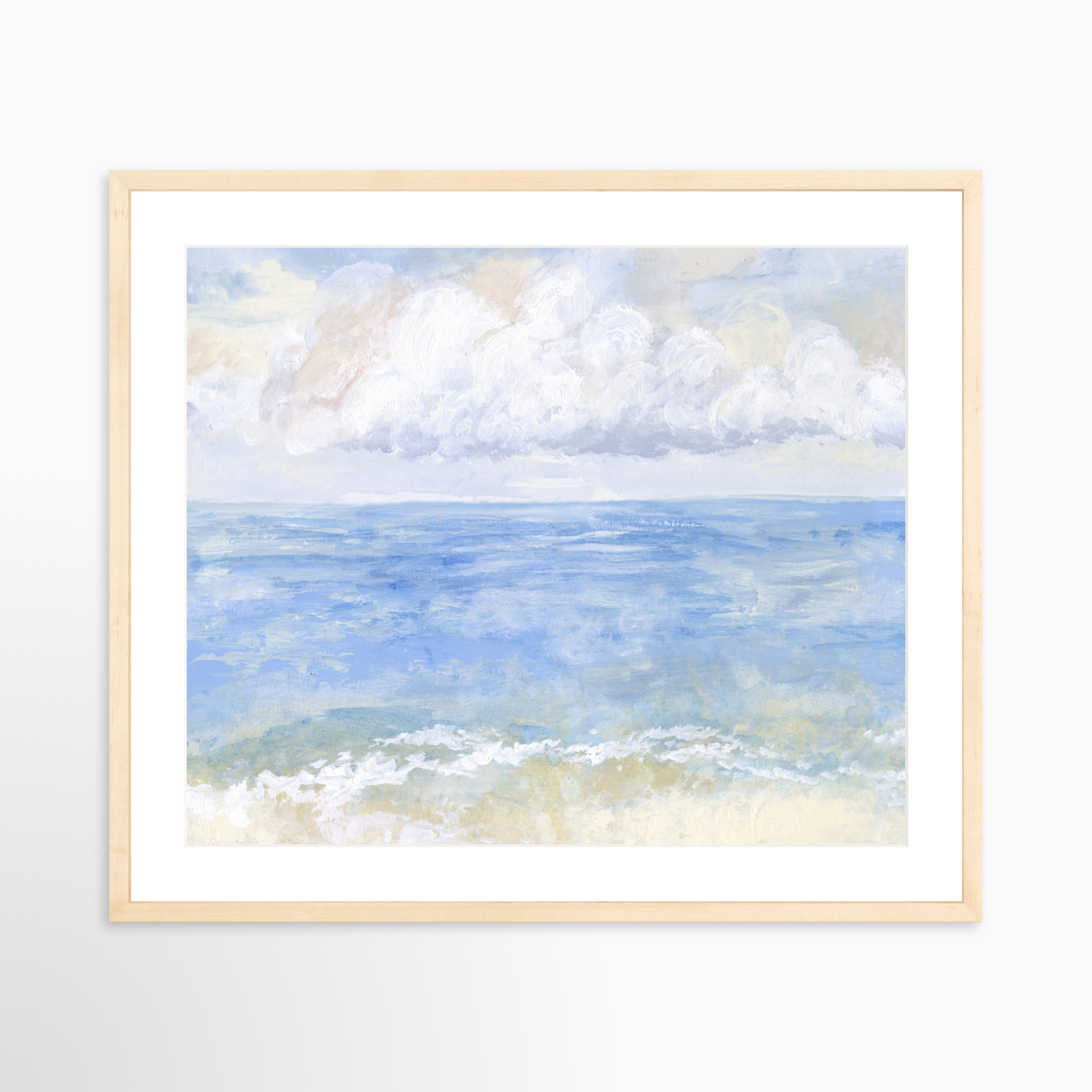 25x20 / Natural Frame + White Mat