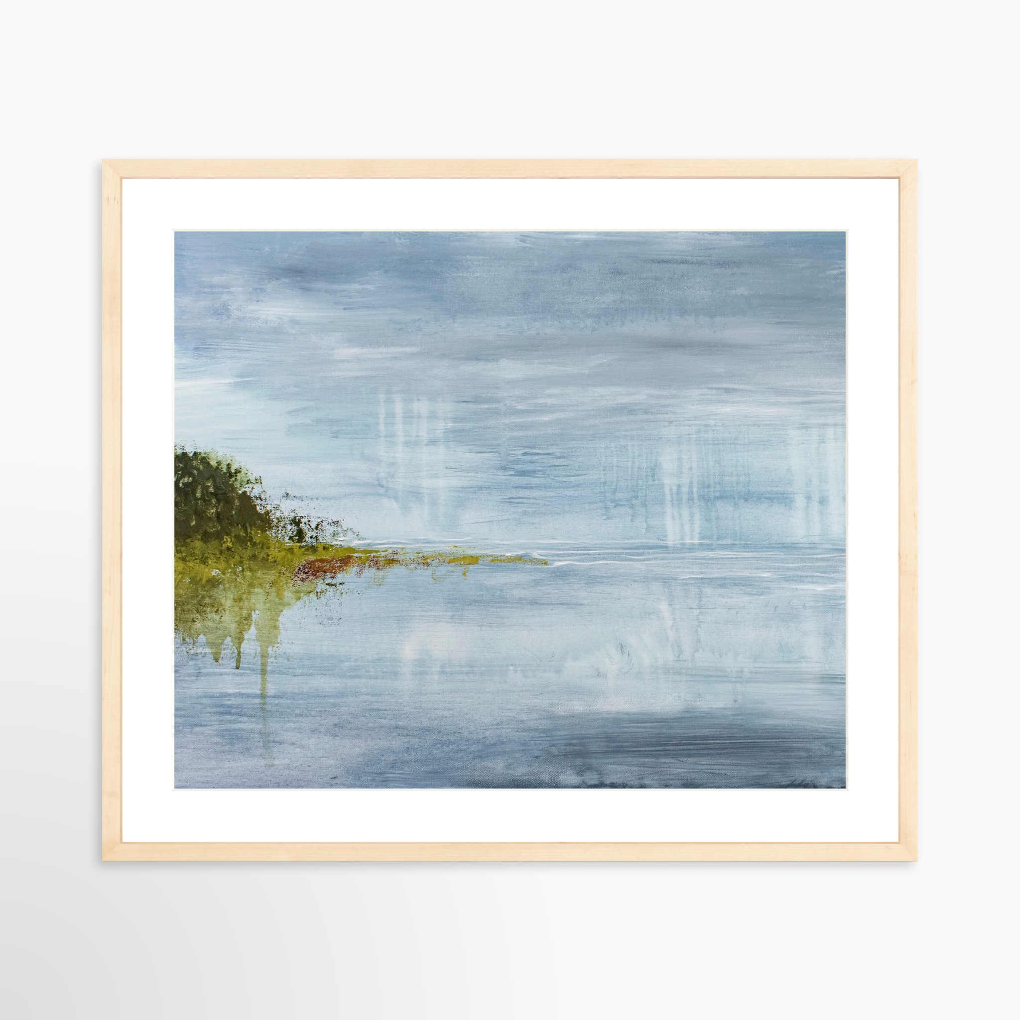 25x20 / Natural Frame + White Mat