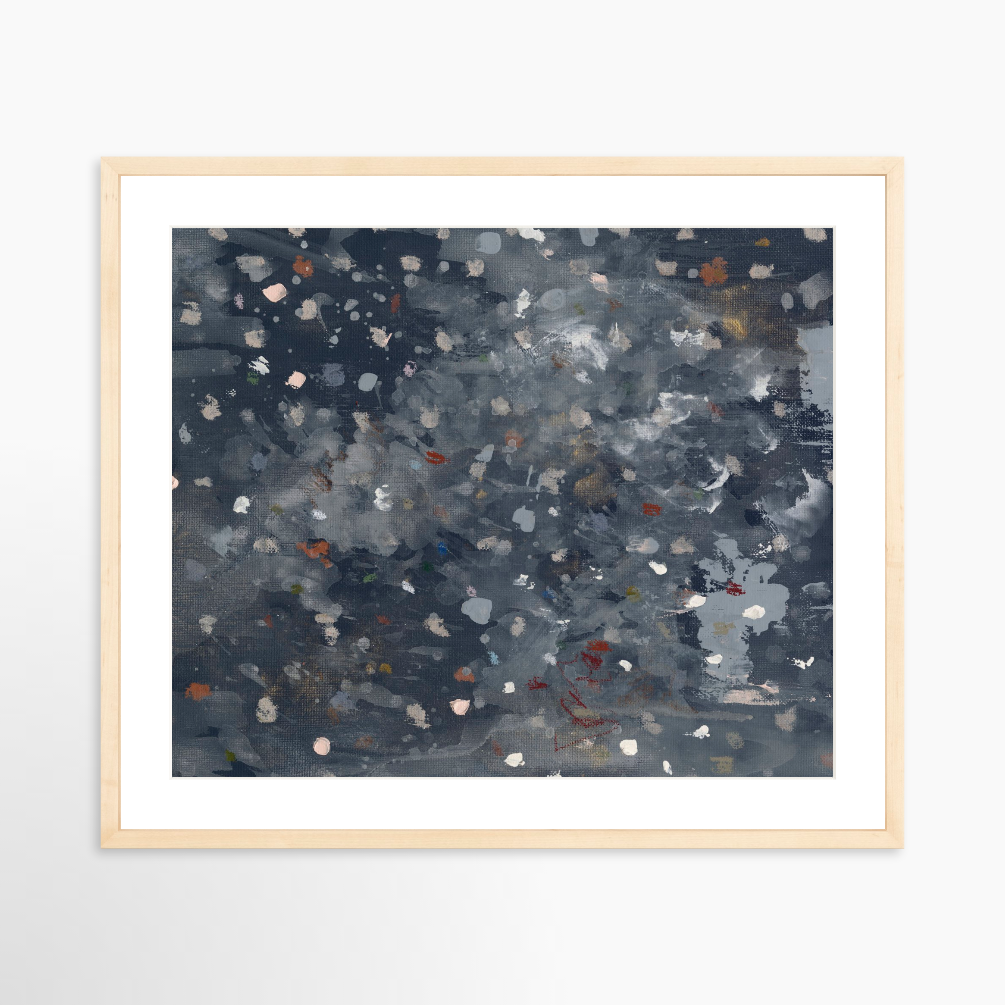 25x20 / Natural Frame + White Mat