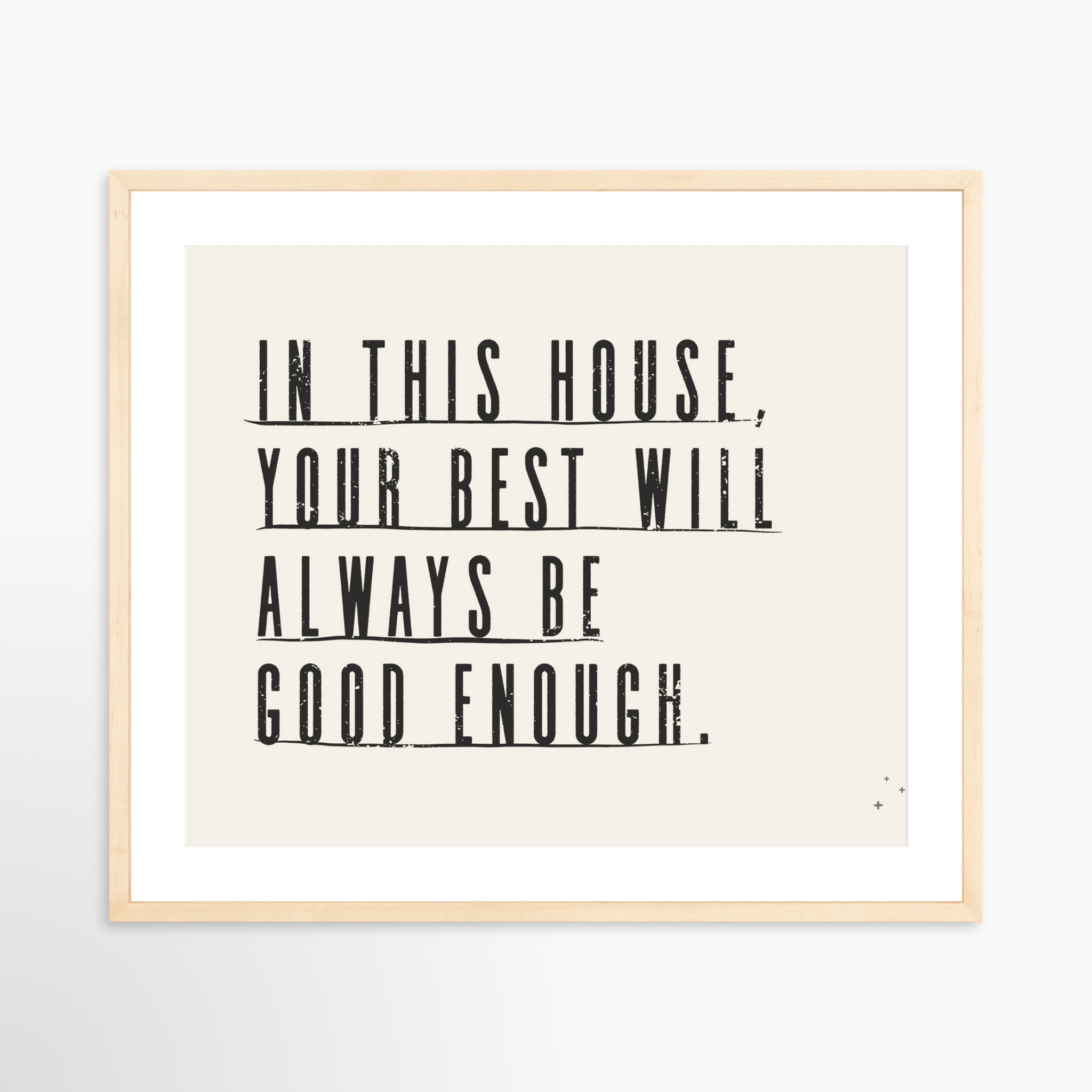 25x20 / Natural Frame + White Mat