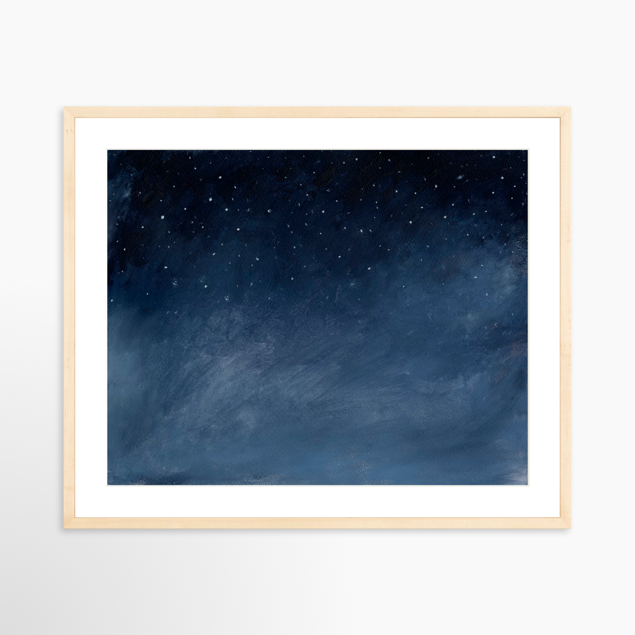 25x20 / Natural Frame + White Mat